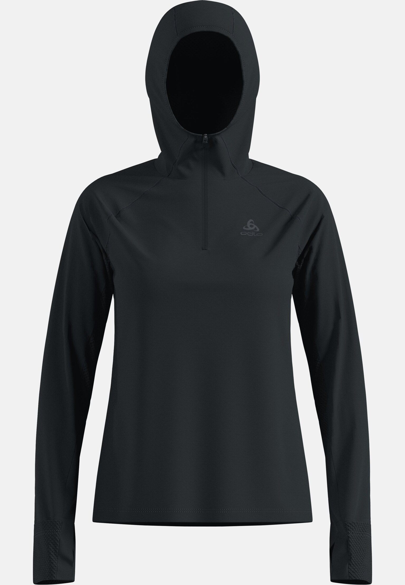 Mid layer da trail running X-Alp a mezza zip con cappuccio
