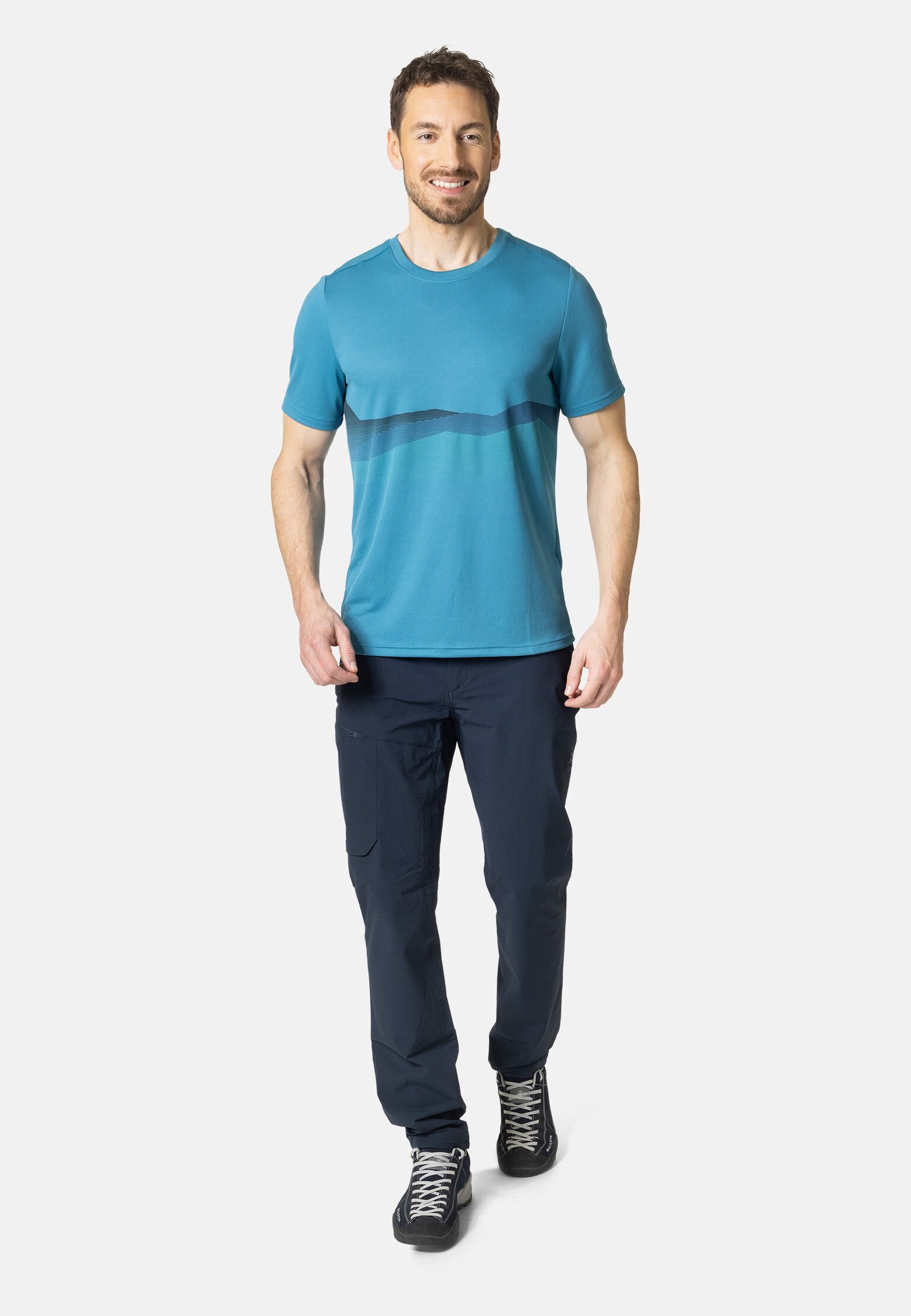 F-Dry T-Shirt mit Bergkamm-Print