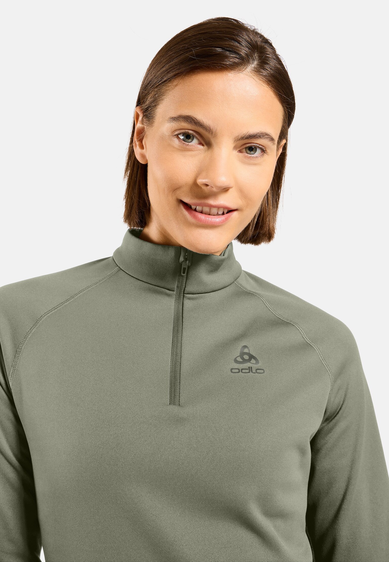 Pull à manches longues et col ½ zip Besso