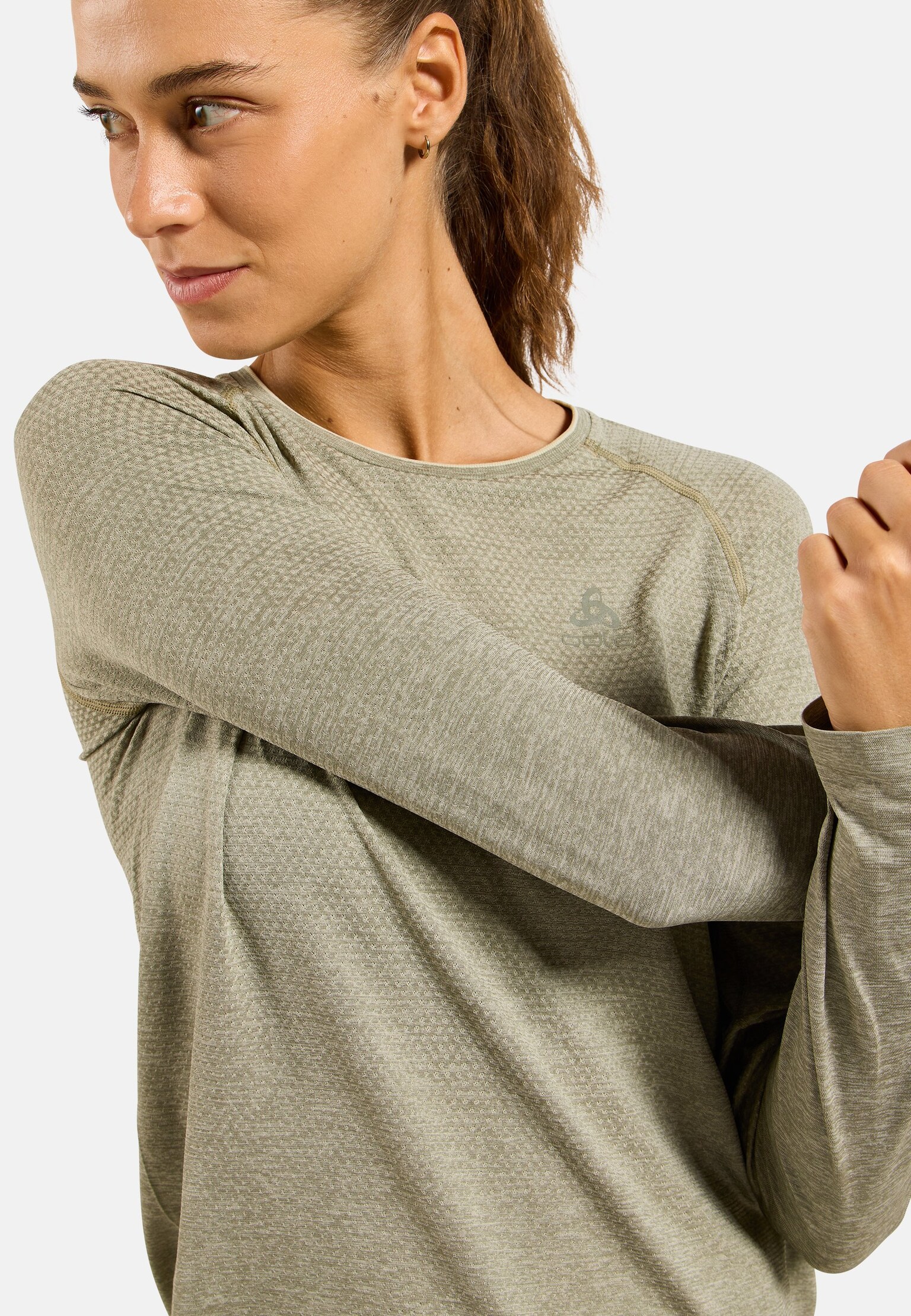 Essentials naadloos hardloopshirt met lange mouwen