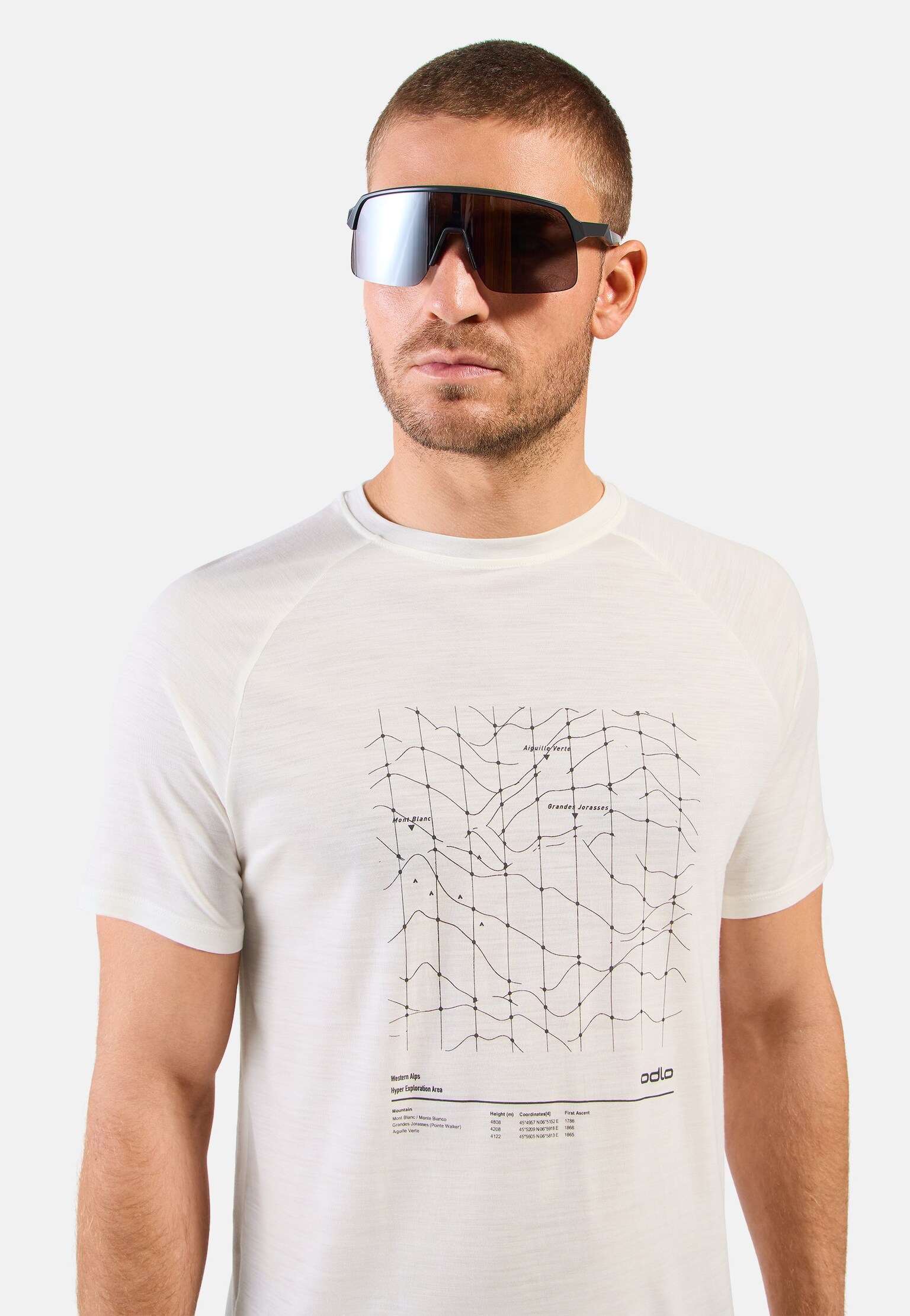 T-shirt en laine mélangée Ascent avec imprimé hyper mapping