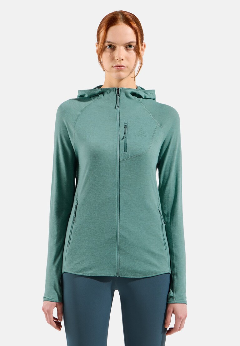 The Ascent Performance Wool 125 micro mid layer hooded zip