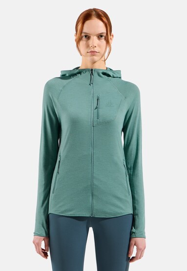 The Ascent Performance Wool 125 micro mid layer hooded zip