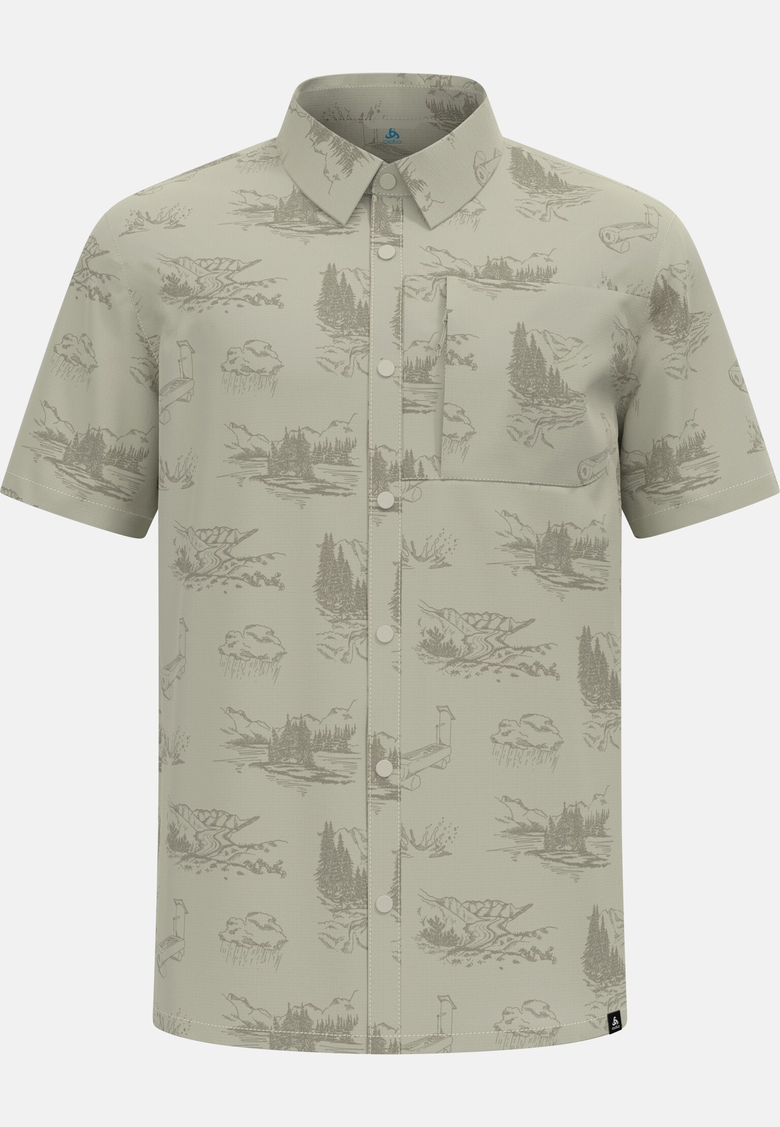 The Essentials short-sleeve print hiking shirt