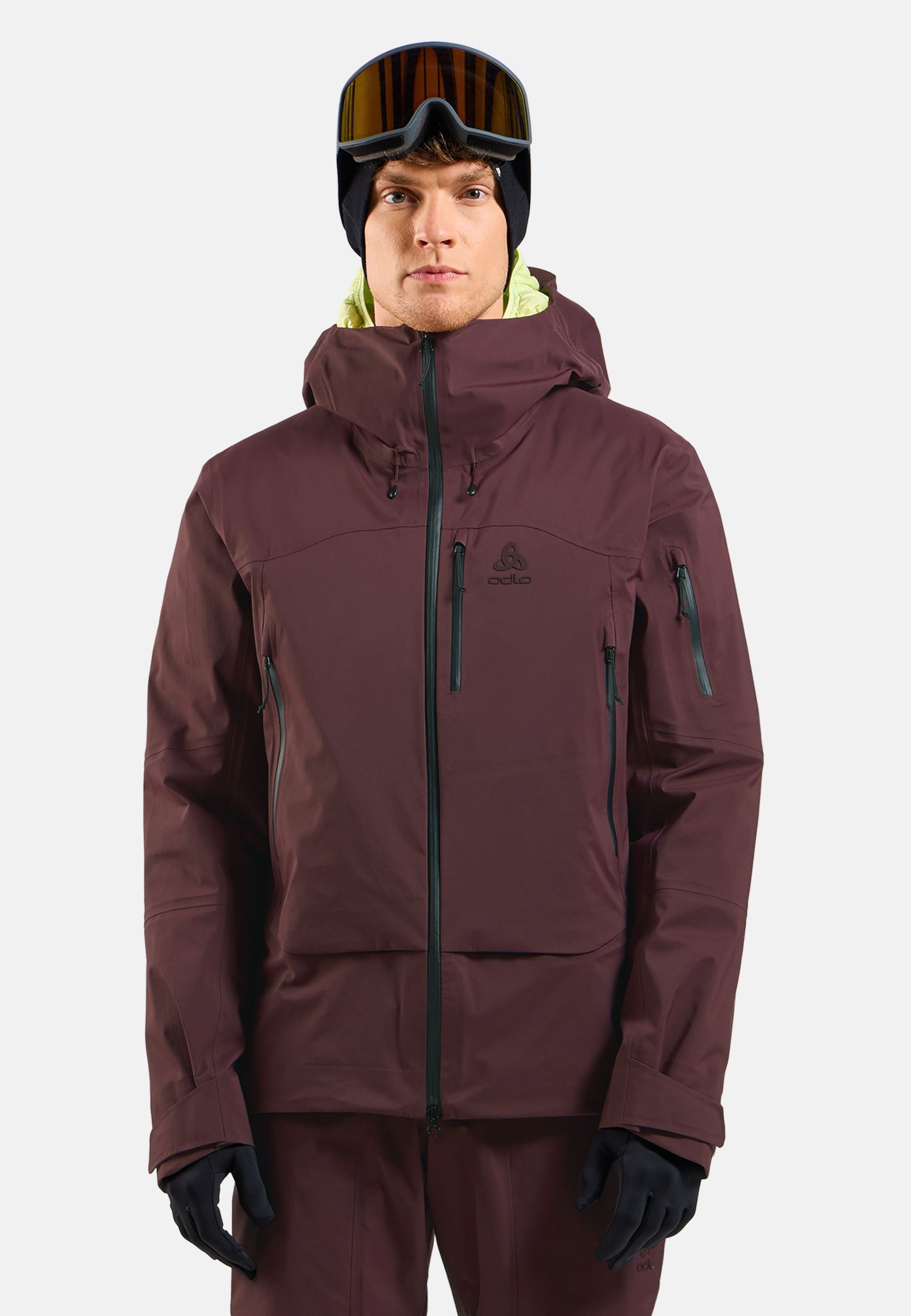 Odlo X-Alp 3L Skijacke für Herren - Ski & Snow - maron, S