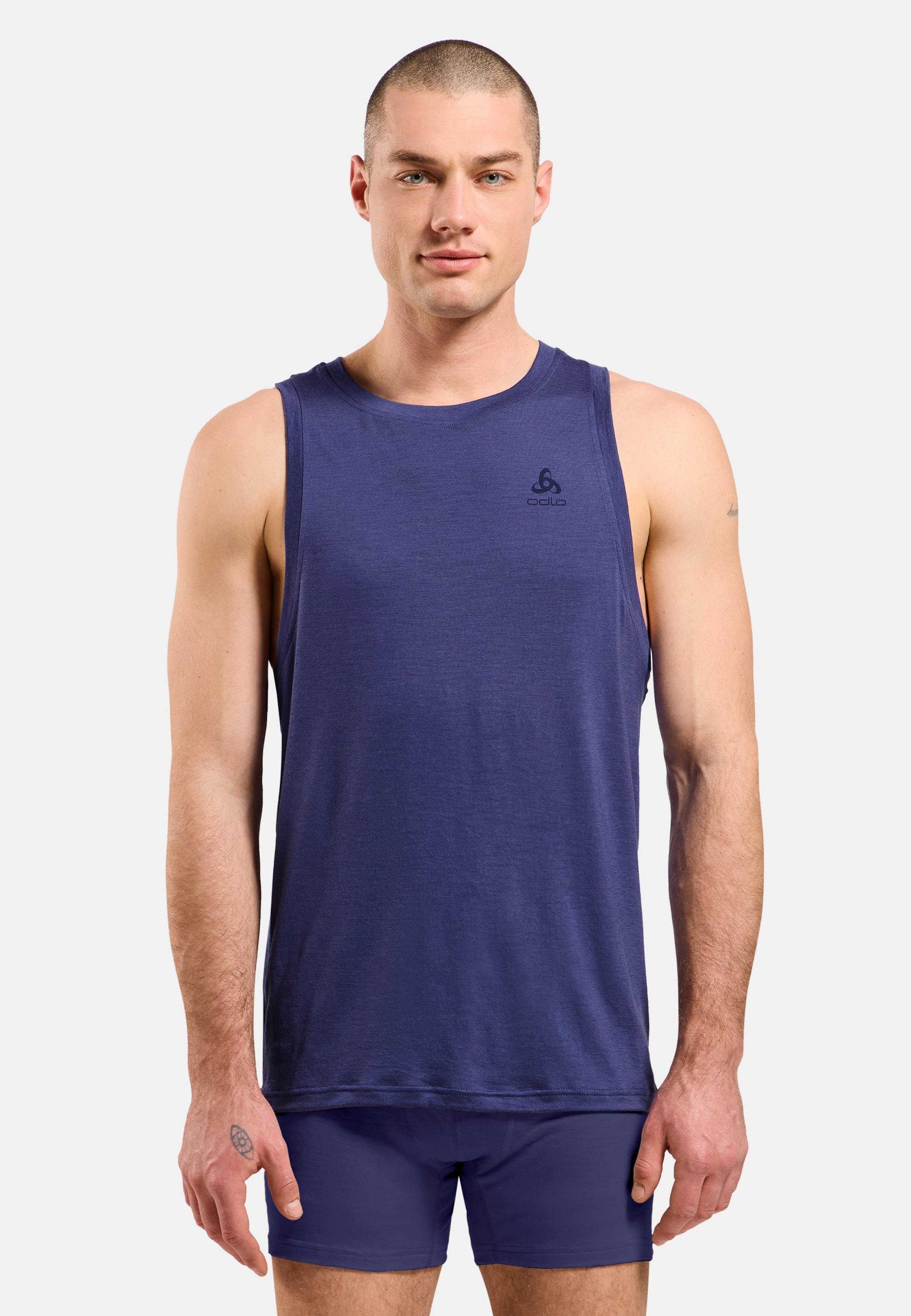 Odlo Natural Merino 160 Base Layer Singlet für Herren, XL, blue