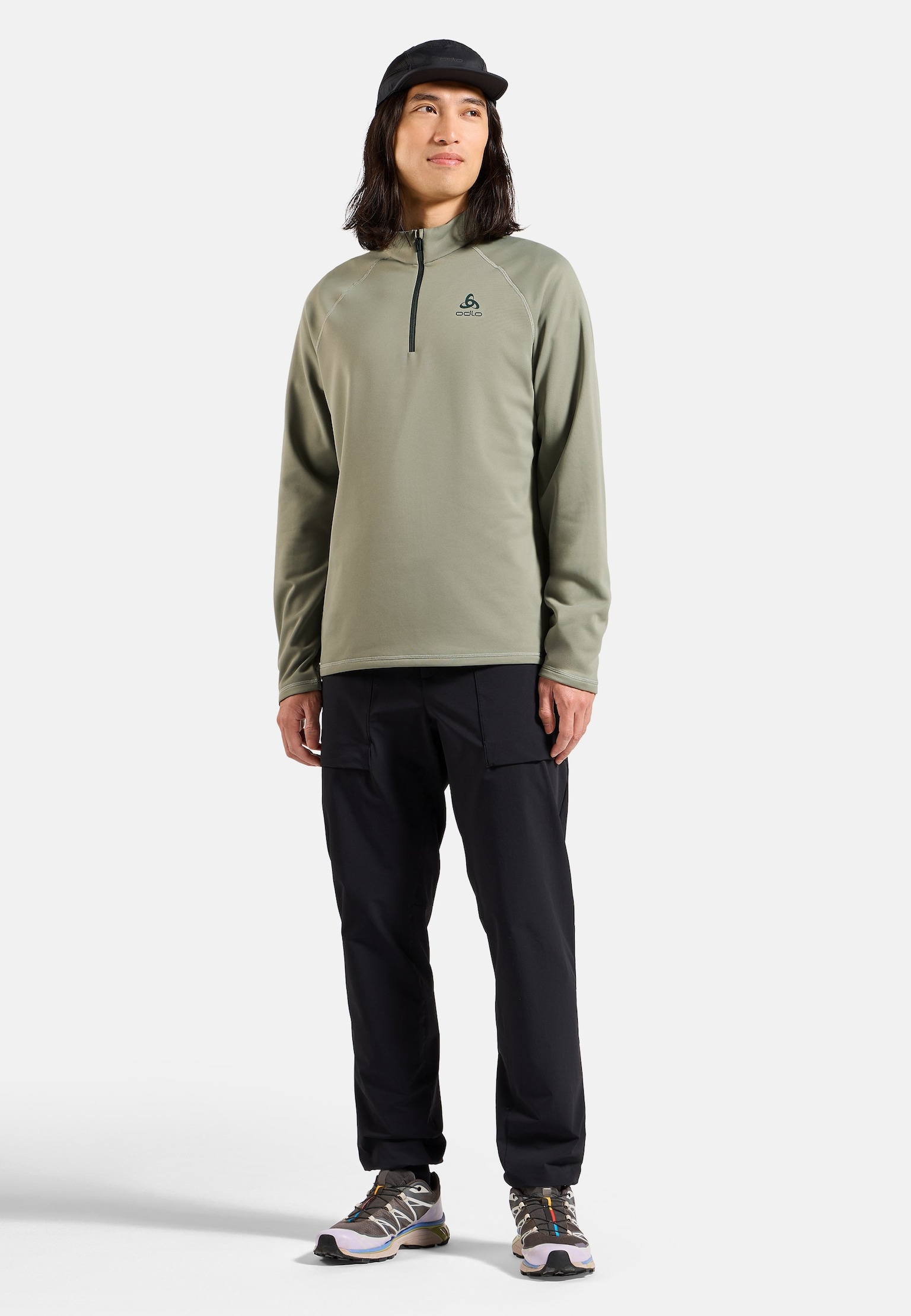 The Besso long sleeve half-zip mid layer
