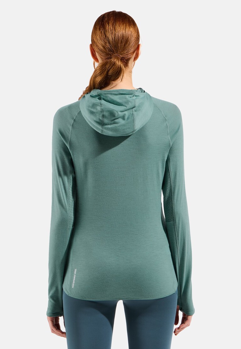 The Ascent Performance Wool 125 micro mid layer hooded zip