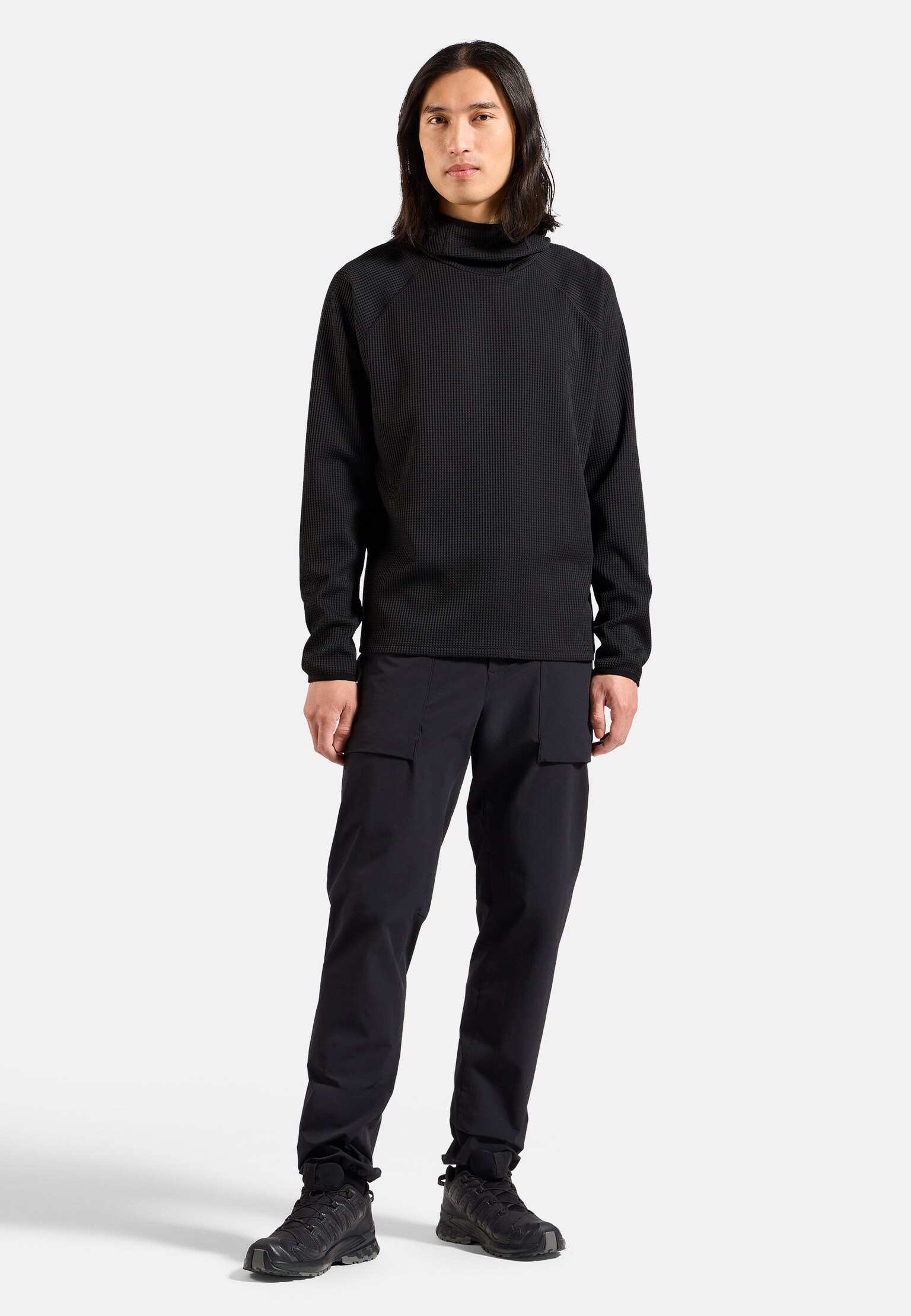 Mid layer multisport Cubic con cappuccio