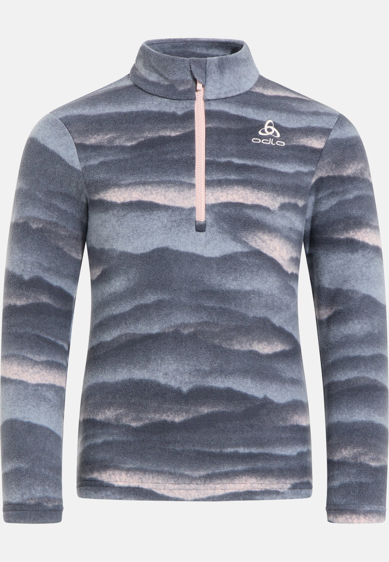 The Roy kids' graphic half-zip mid layer