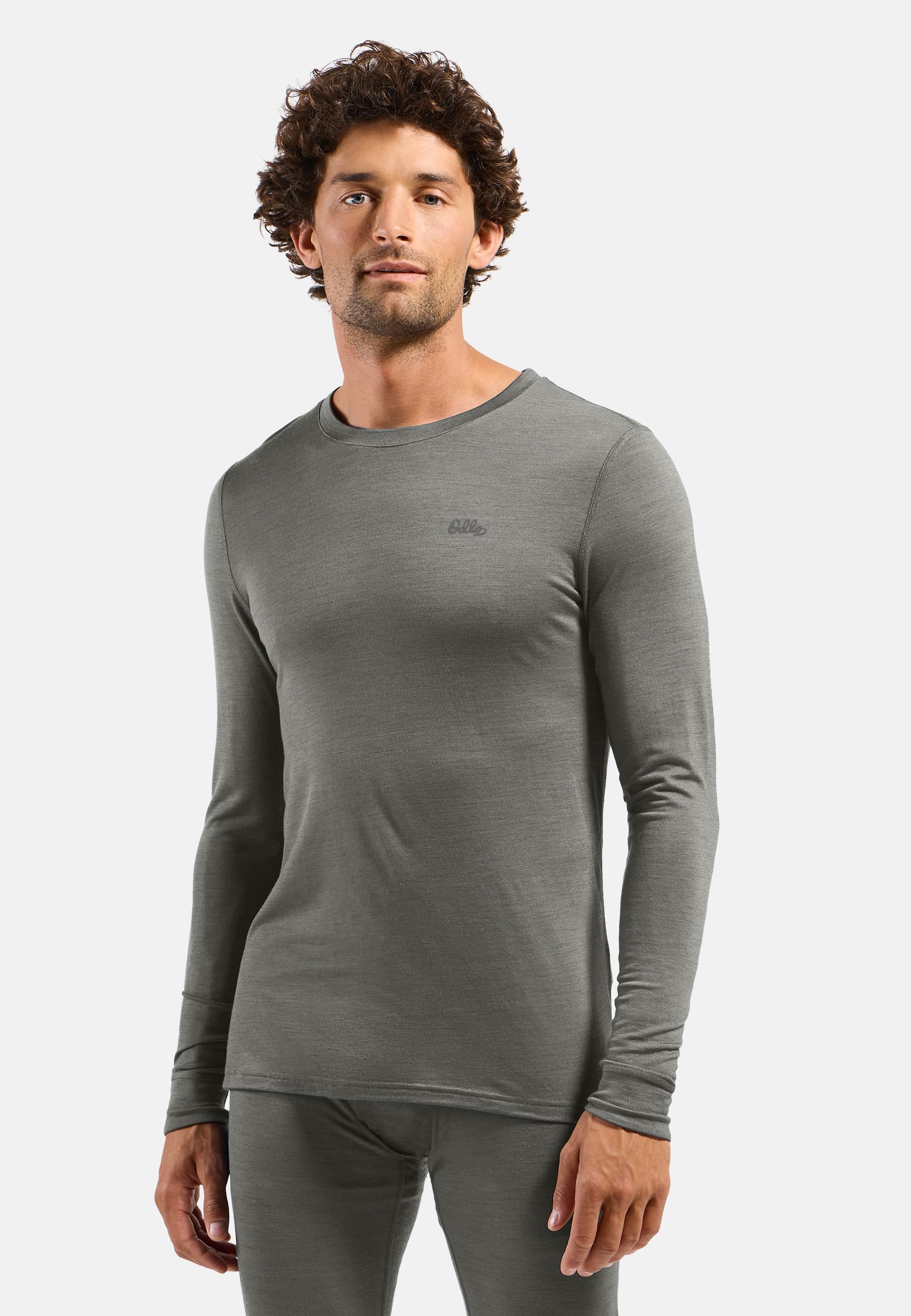 Hasyun Men's 100% Merino Wool Long Sleeve Thermal Underwear Top - Beige, Size M, Base Layer, Made In USA