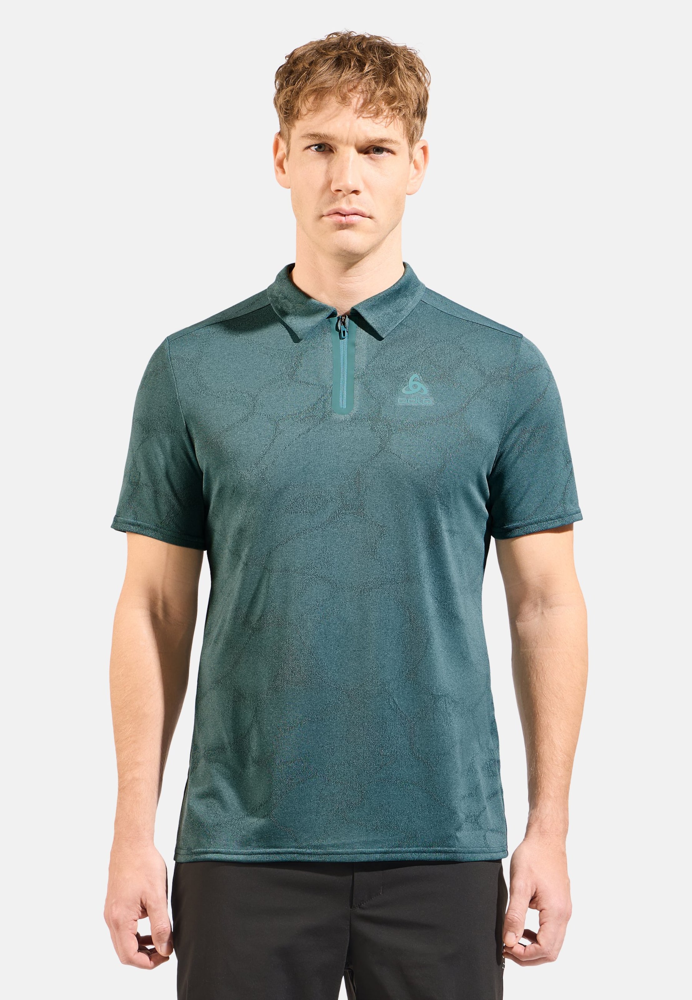 Odlo Ascent Chill-Tec Poloshirt für Herren, S, grün