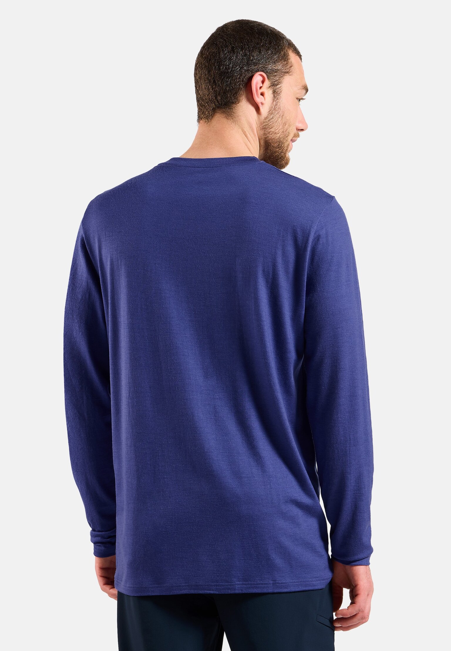 T-shirt a maniche lunghe con taschino Ascent merino 200