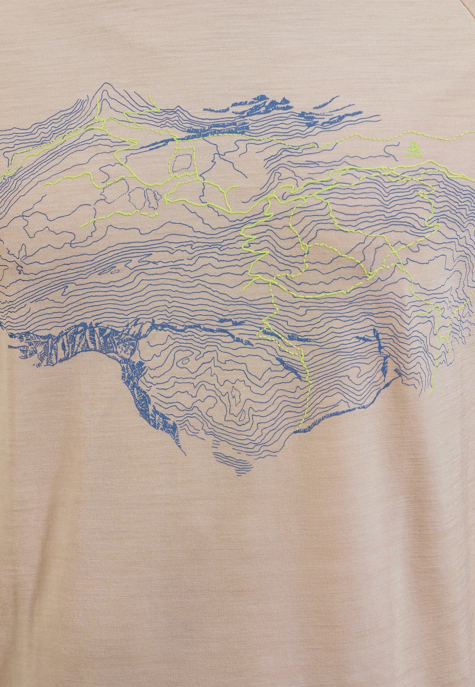 T-shirt à motif topographique Ascent Performance Wool 130