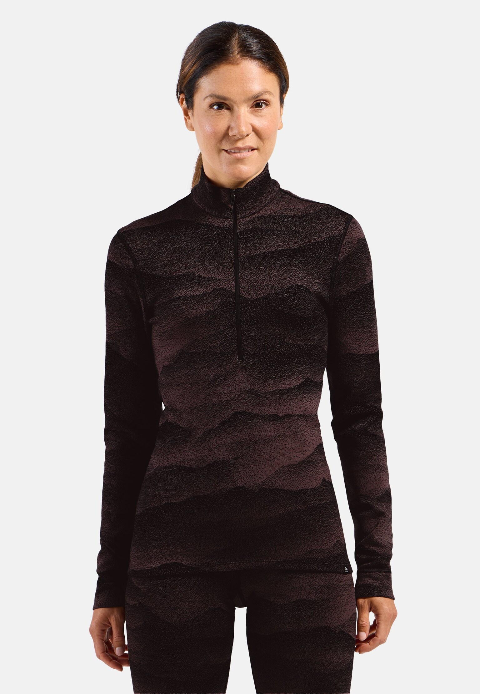 The Natural Merino Warm Jacquard Base Layer Half-Zip