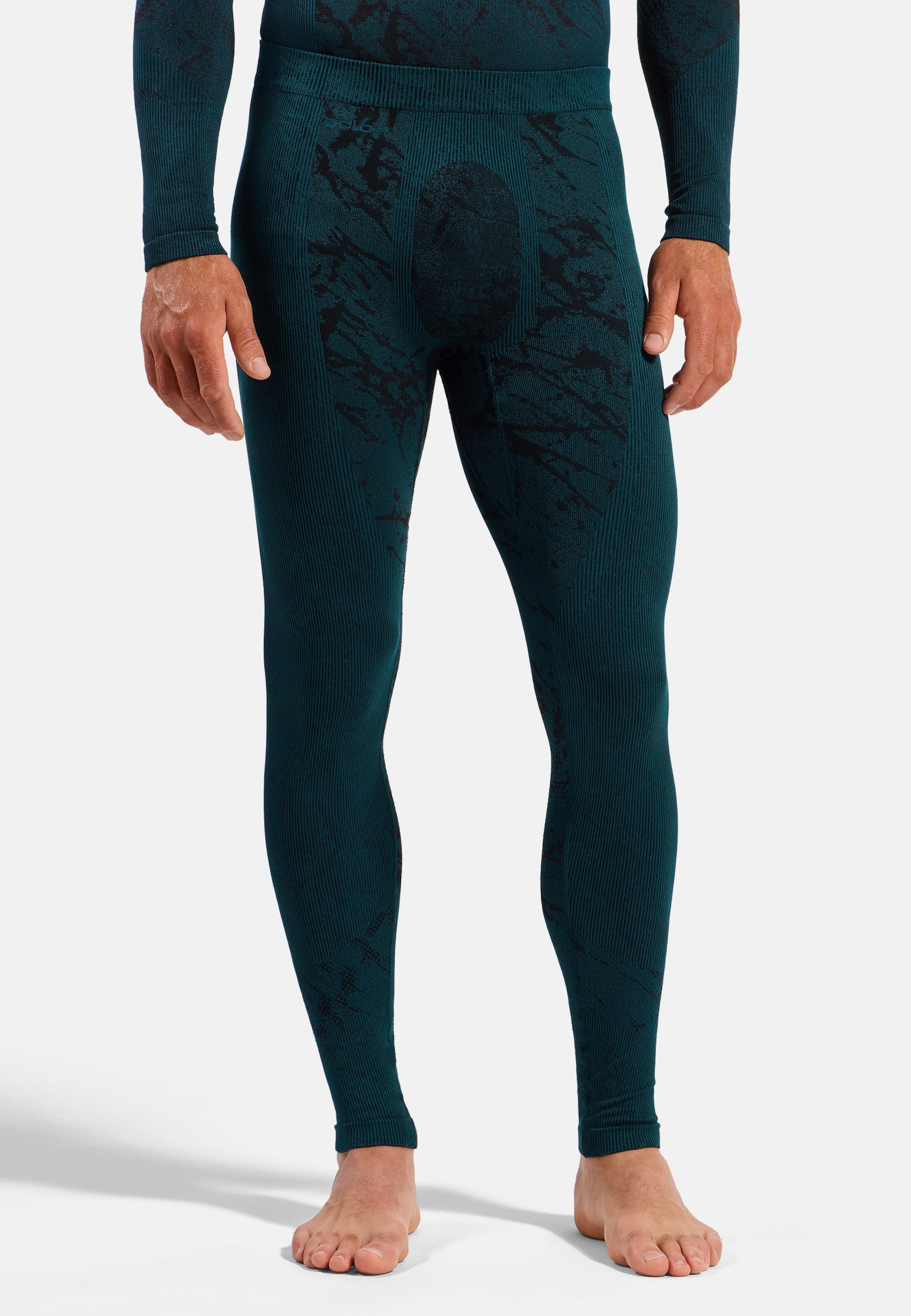 Odlo Performance Warm Blackcomb Base Layer Tights für Herren - Skilanglauf, Ski & Snow - marineblau, M