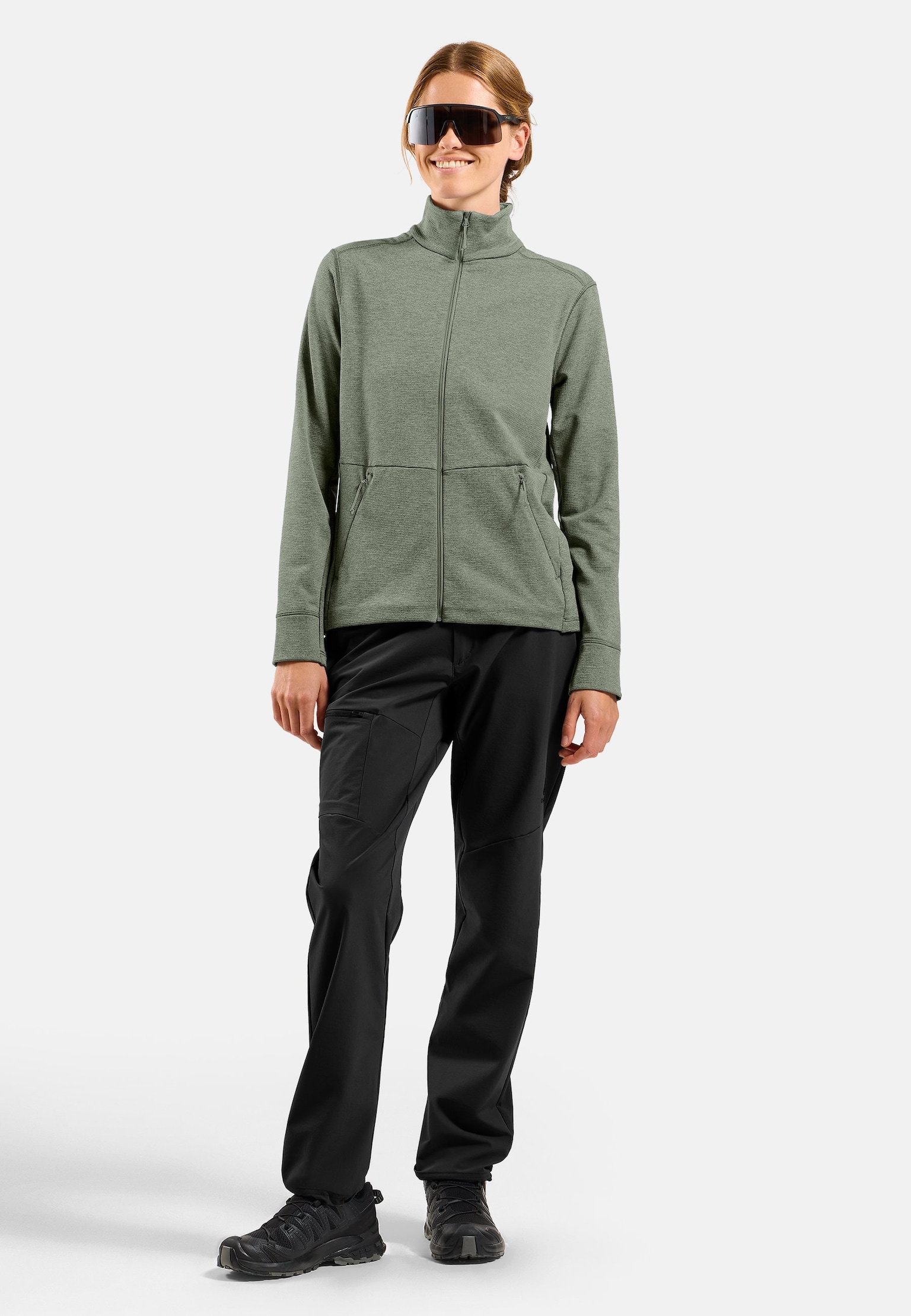 Essentials Multisport Mid Layer aus Grid-Fleece mit Reissverschluss