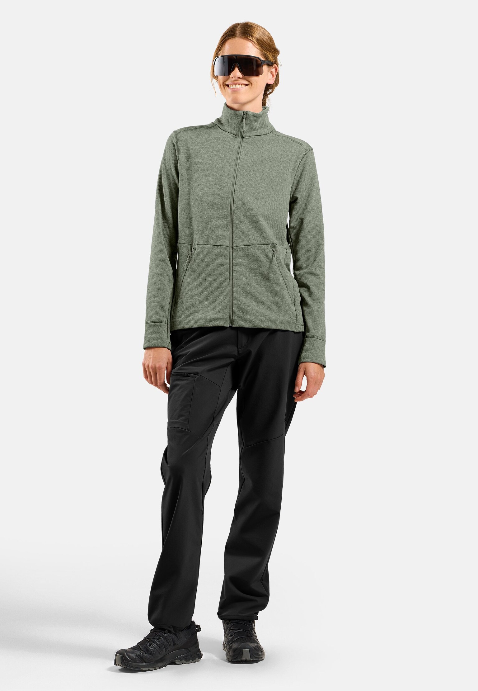 Essentials Multisport Mid Layer aus Grid-Fleece mit Reissverschluss