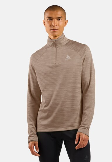 Mid layer a manica lunga con mezza zip Run Easy da uomo