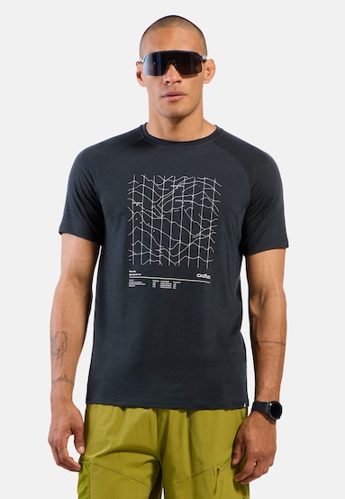 The Ascent Merino-blend hyper mapping t-shirt