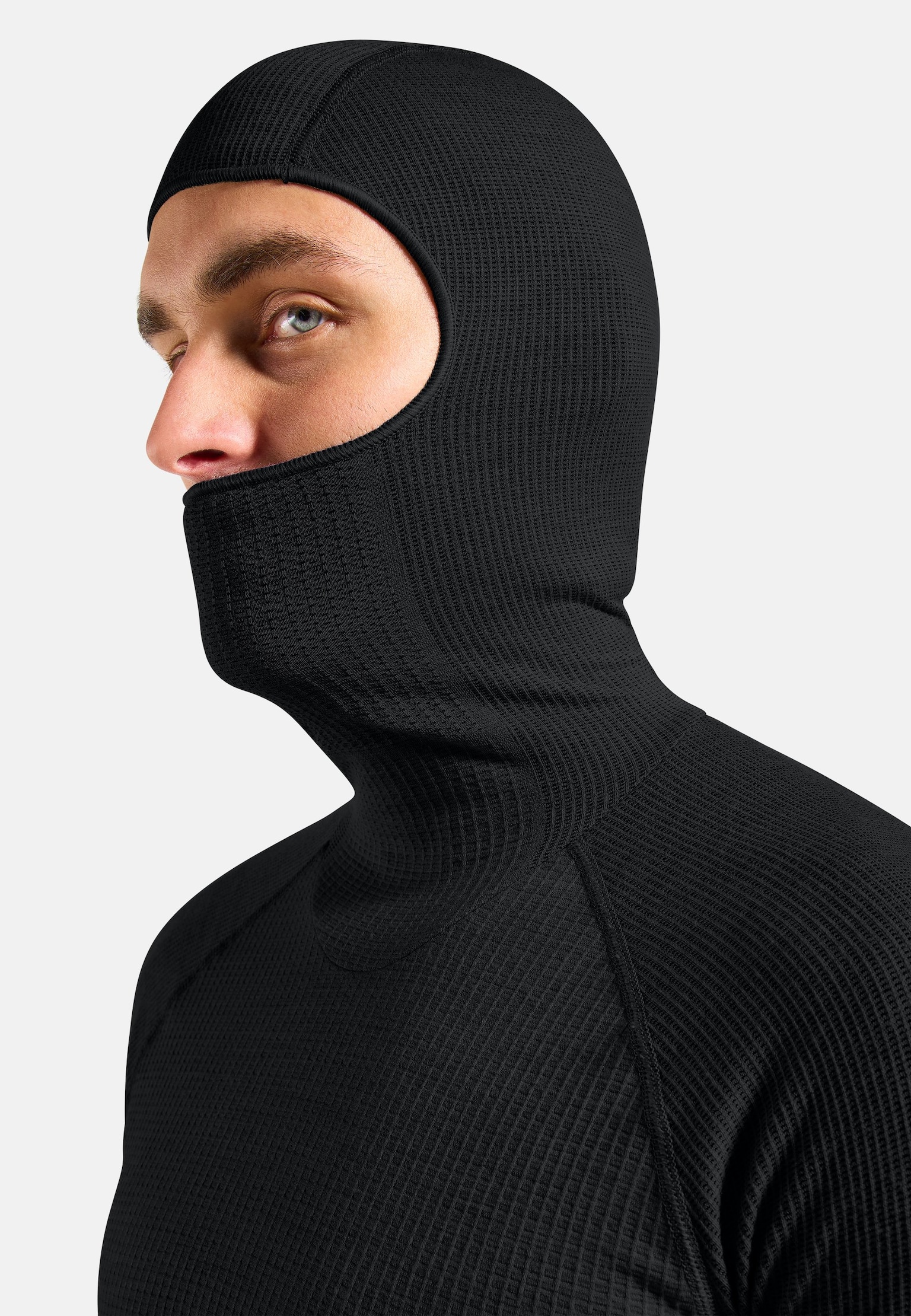 Seamless Performance Wool Base Layer with Facemask