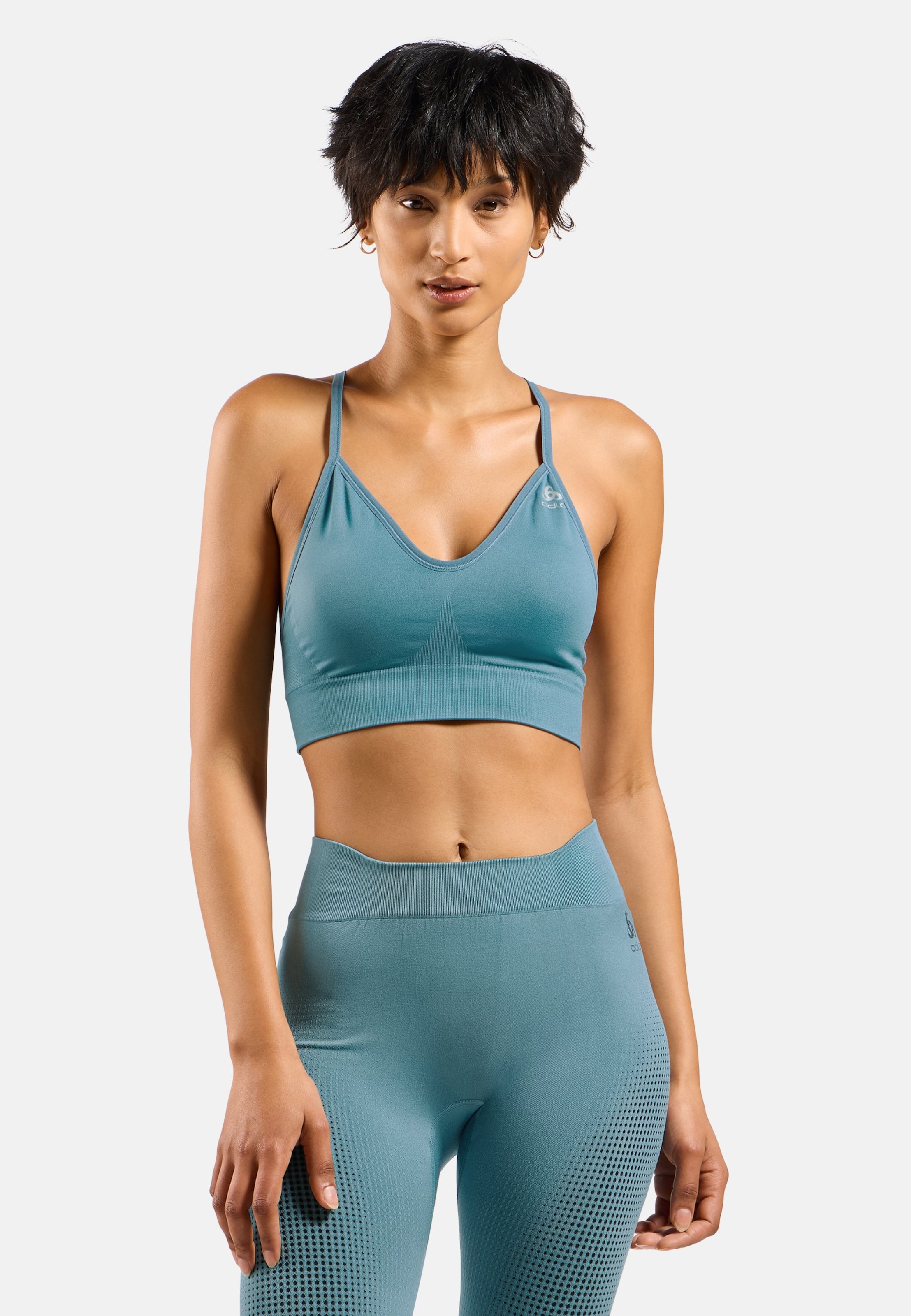 Odlo Padded Seamless Soft 2.0 Sport-BH für Damen, L, blau