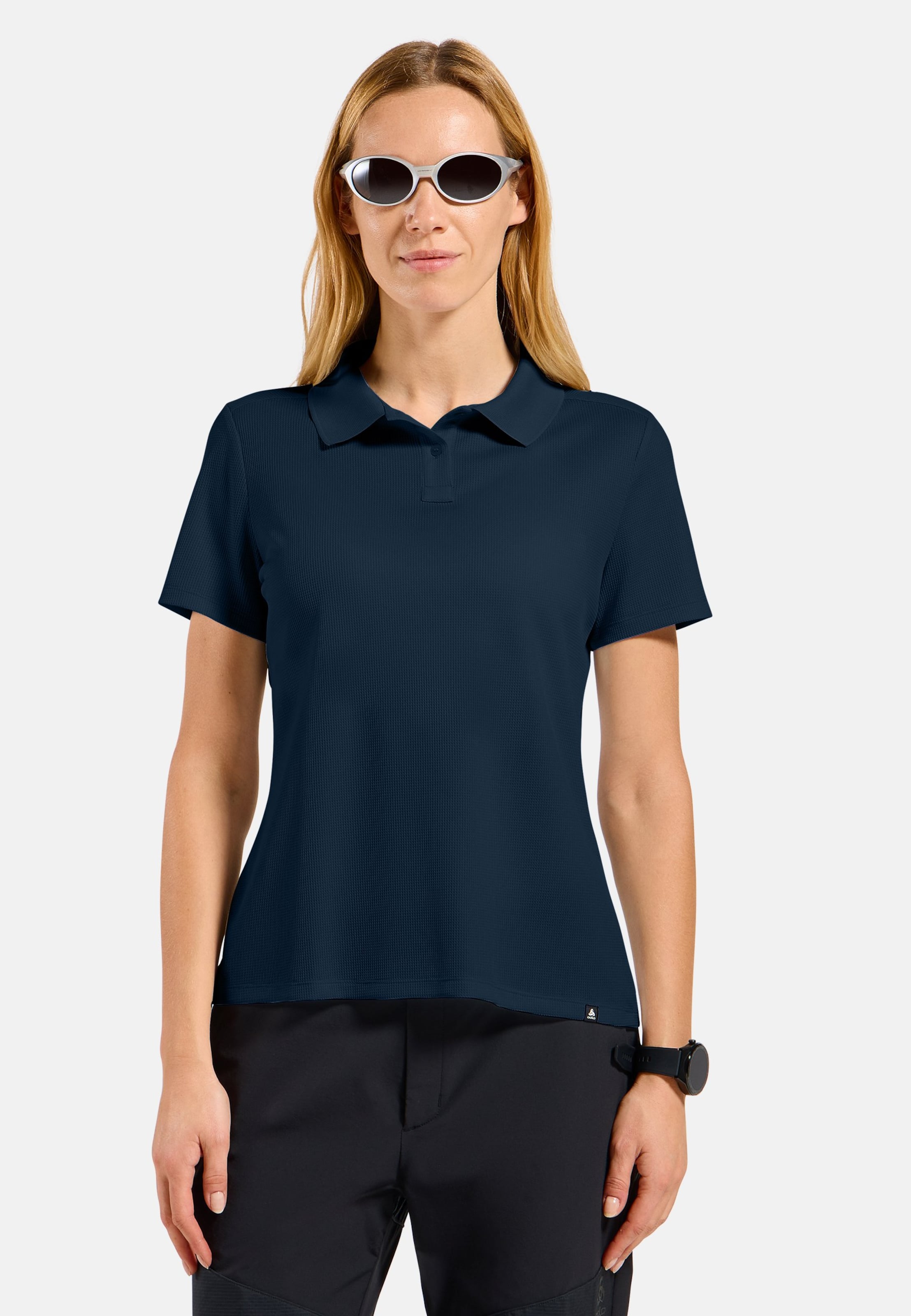 Odlo Cubic Light Poloshirt für Damen, M, marineblau