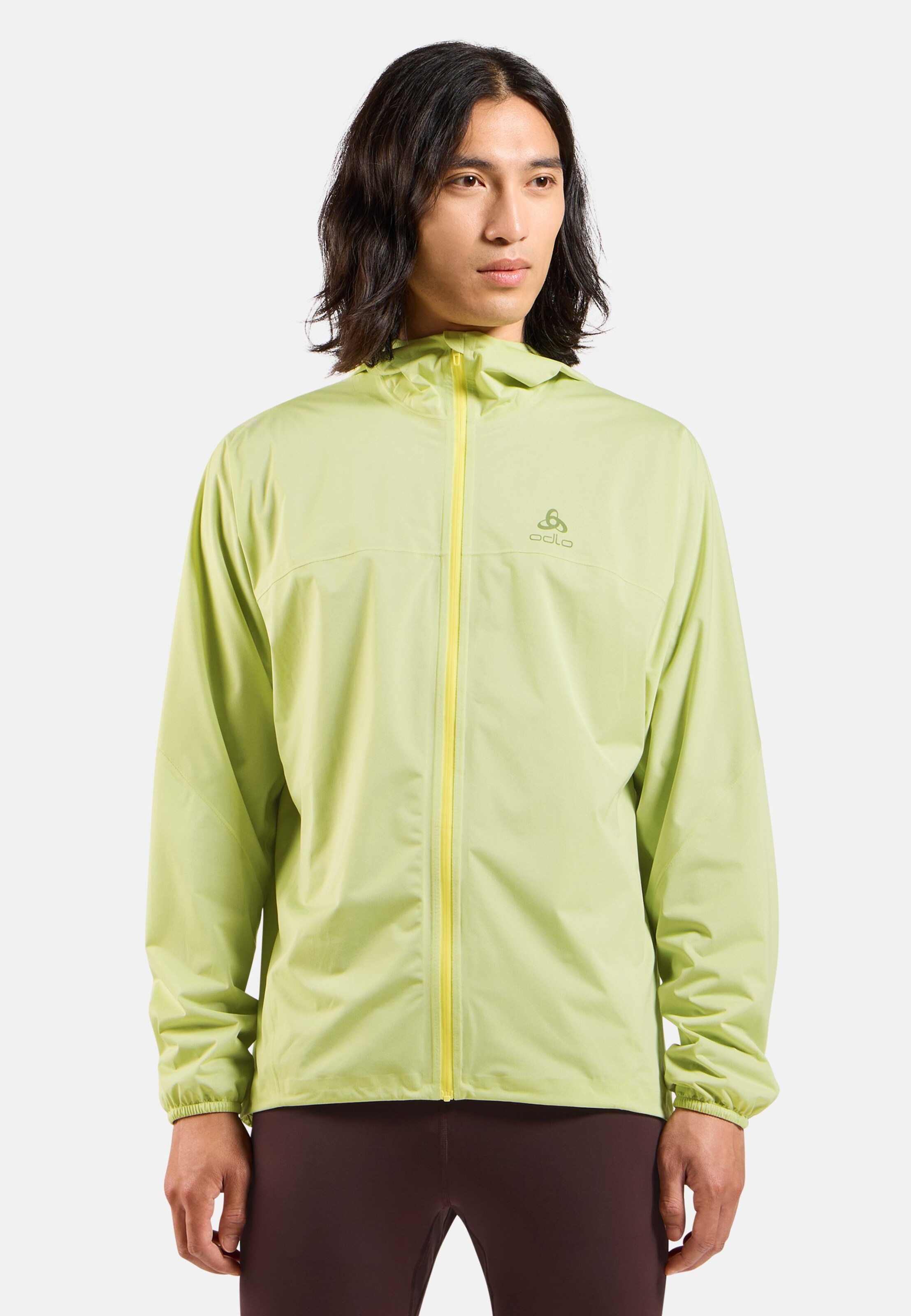 Odlo Wasserdichte X-Alp Performance Knit Laufjacke für Herren, L, grün