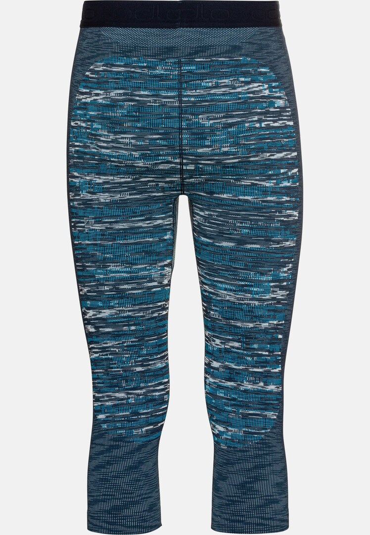 スーツ ODLO FW24 LEGGINGS3/4 BASE LAYER (111901 10183) The Active Warm Base Layer 3/4 Bottoms in odlo steel grey