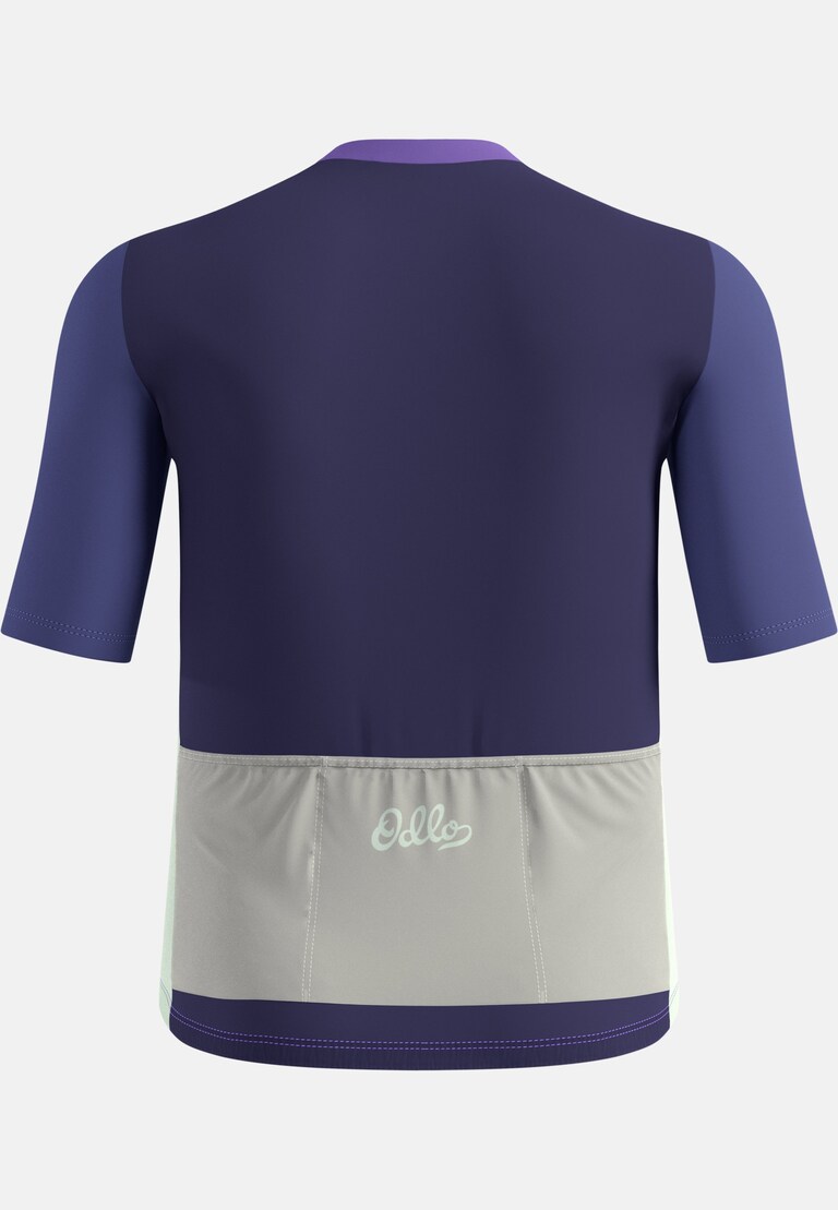 The Essentials heritage print full-zip cycling jersey