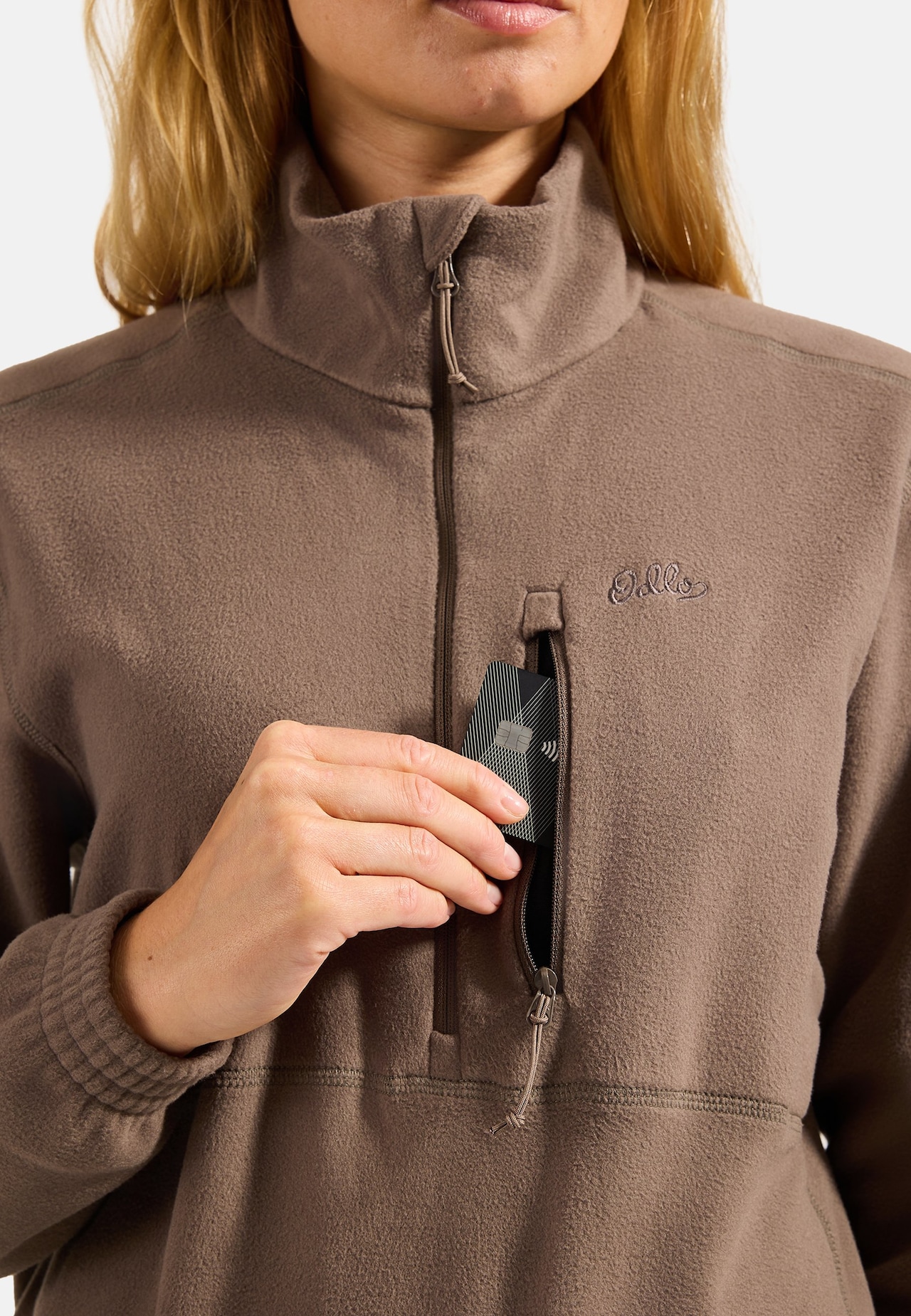 Felpa Classic a mezza zip