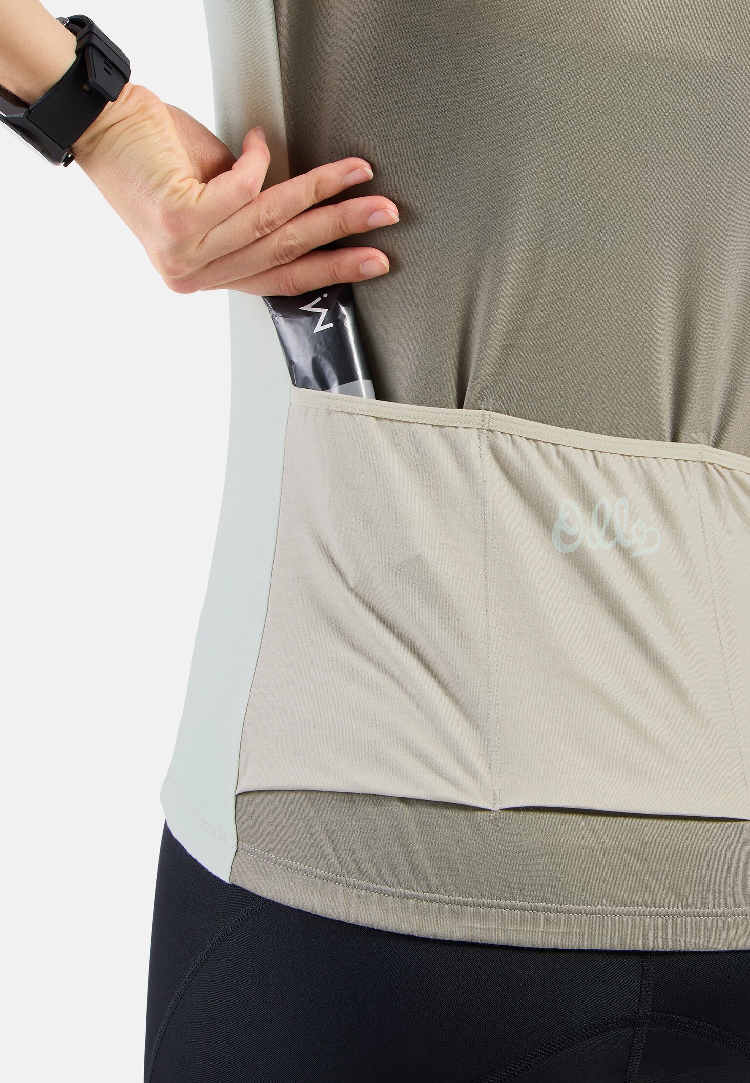 Maglia da ciclismo a zip intera Essentials con stampa vintage