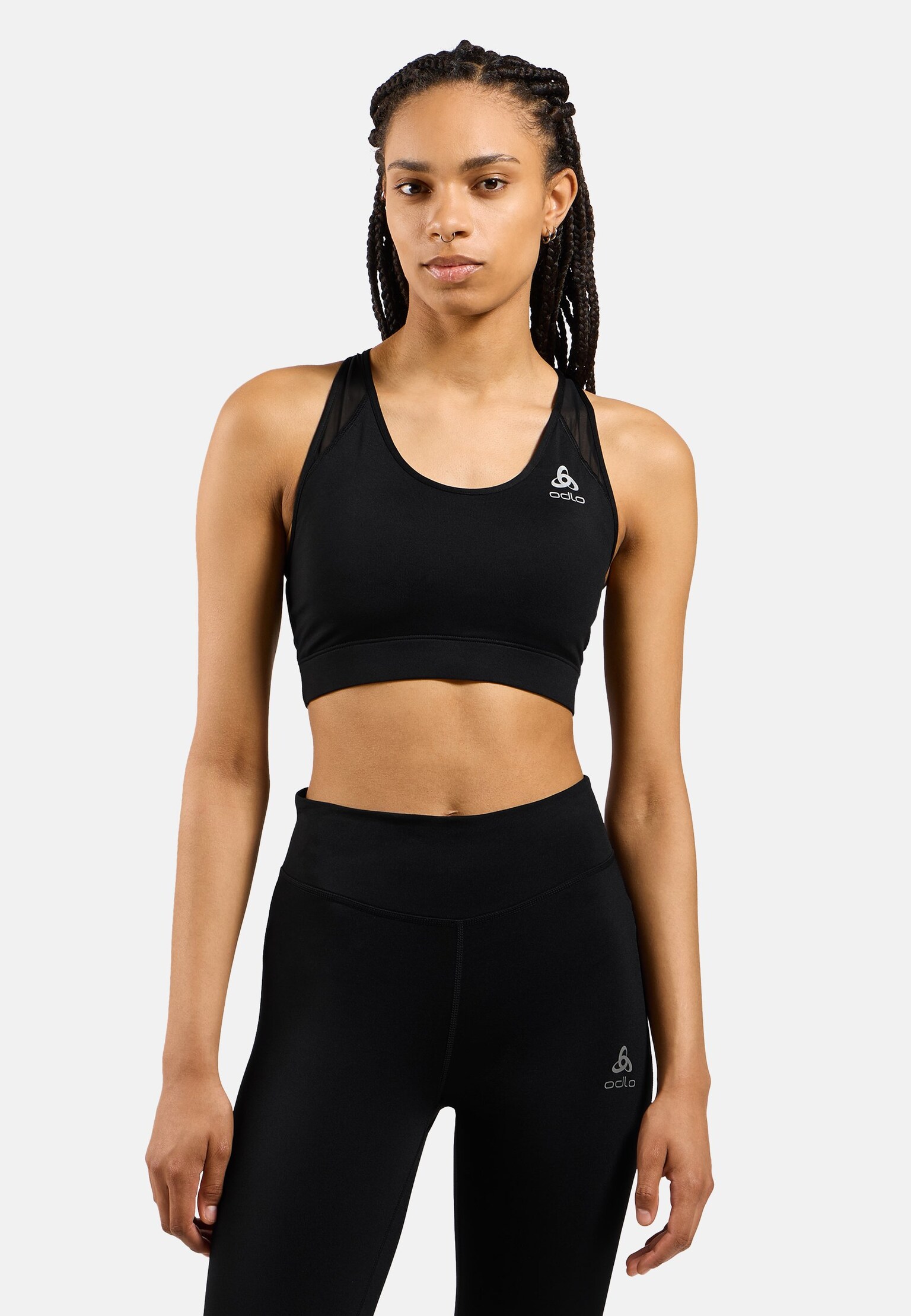 The Essentials mesh running bra