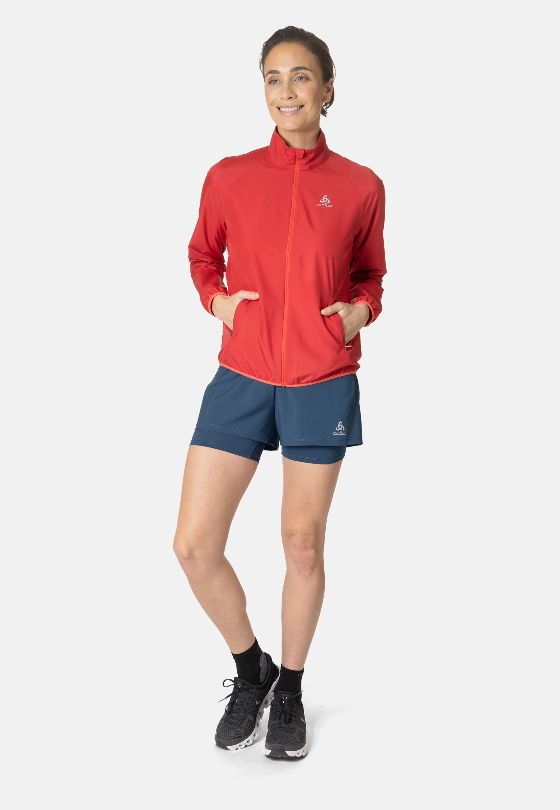 Odlo Essentials Light Laufjacke für Damen, XS, rot