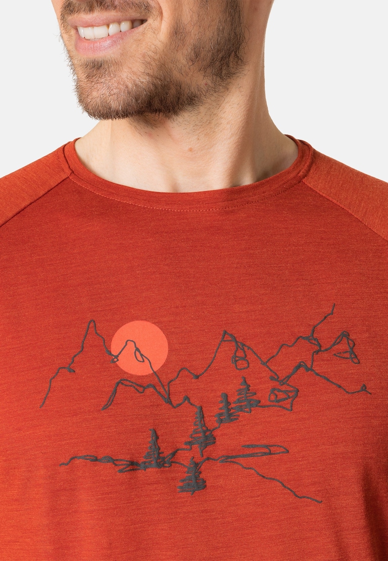 The Ascent Performance Wool 130 landscape t-shirt