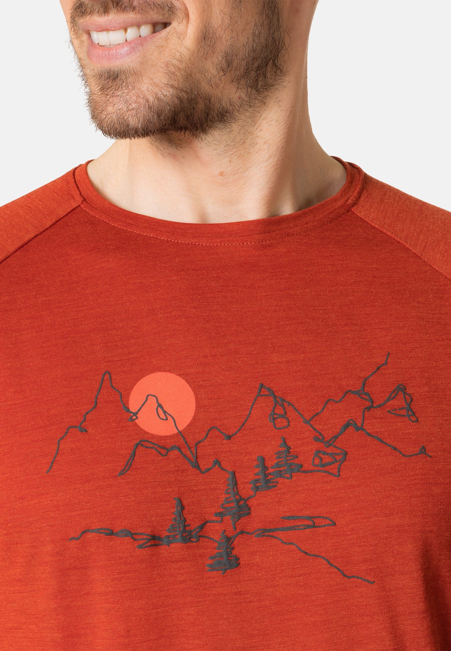 The Ascent Performance Wool 130 landscape t-shirt