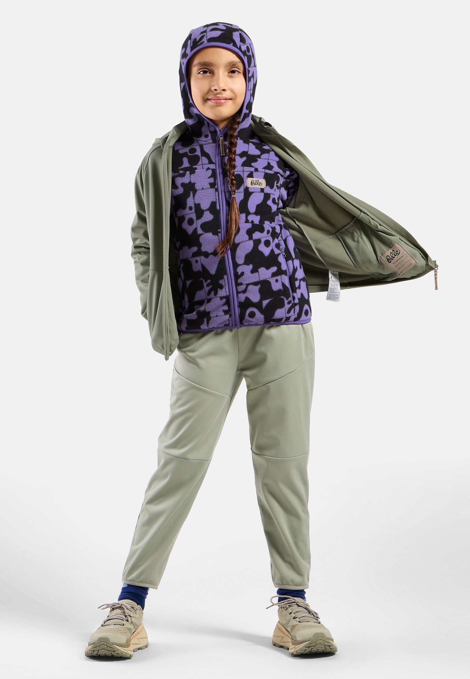 The Adventurer Collection high-pile full-zip graphic hooded mid layer