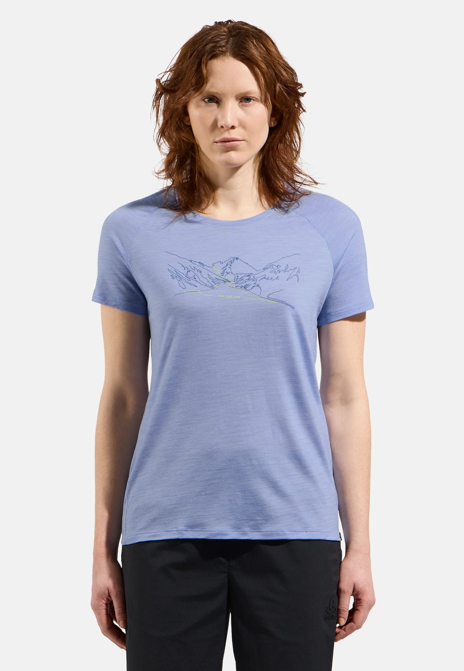 T-shirt à inscription Run Bike Hike Ascent Performance Wool 130