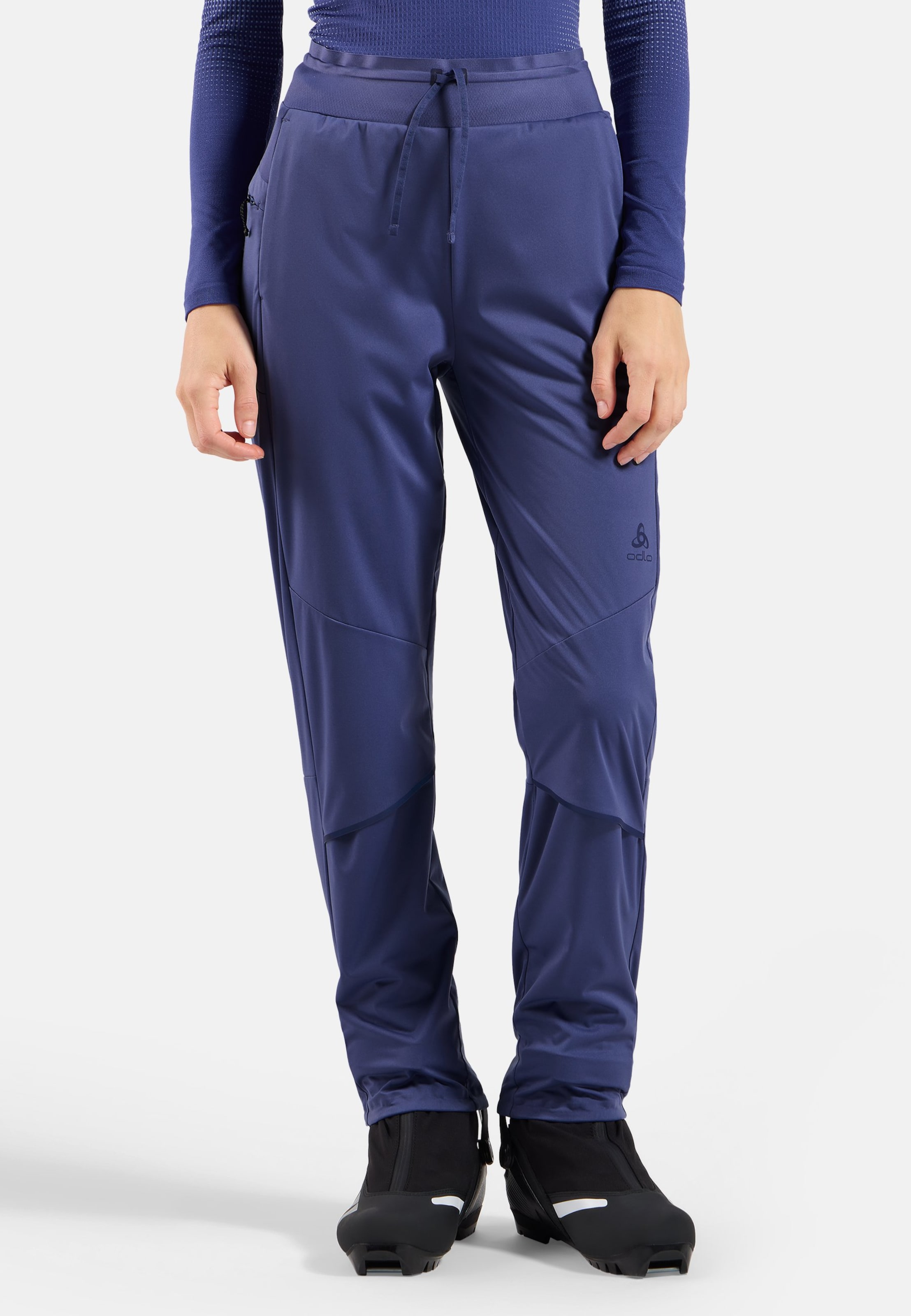 Odlo Winddichte Zeroweight Pro Warm Langlaufhose für Damen, M, lila
