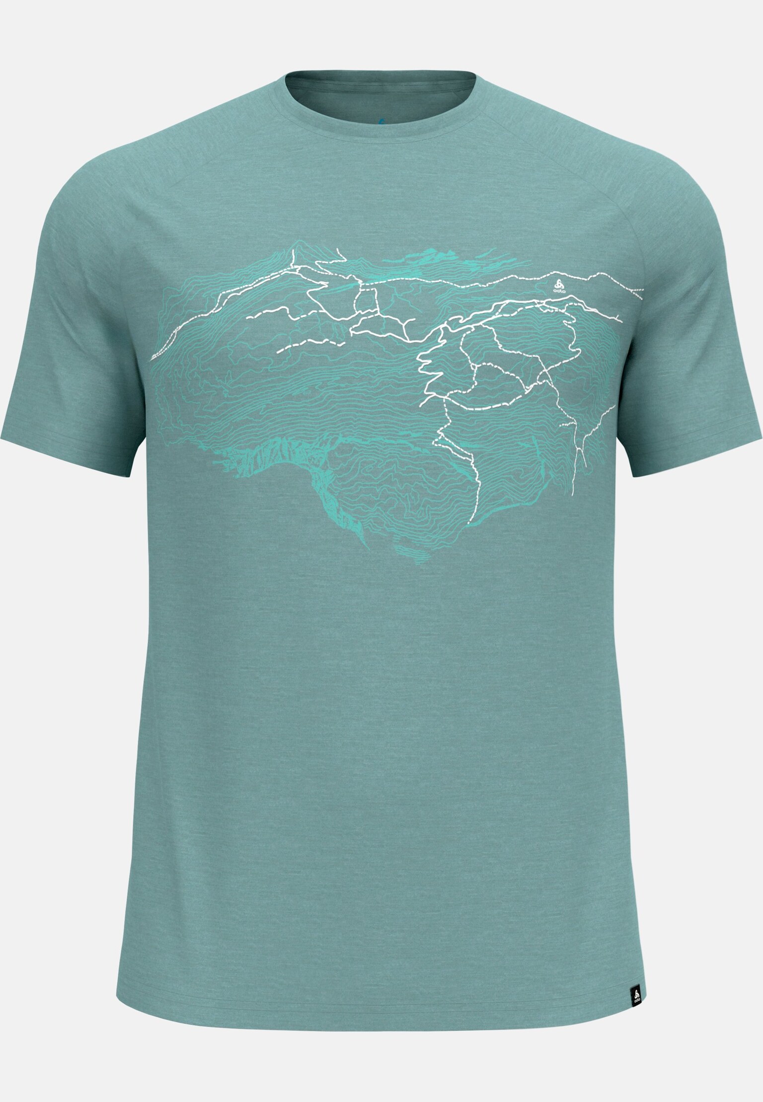 T-shirt à motif topographique Ascent Performance Wool 130