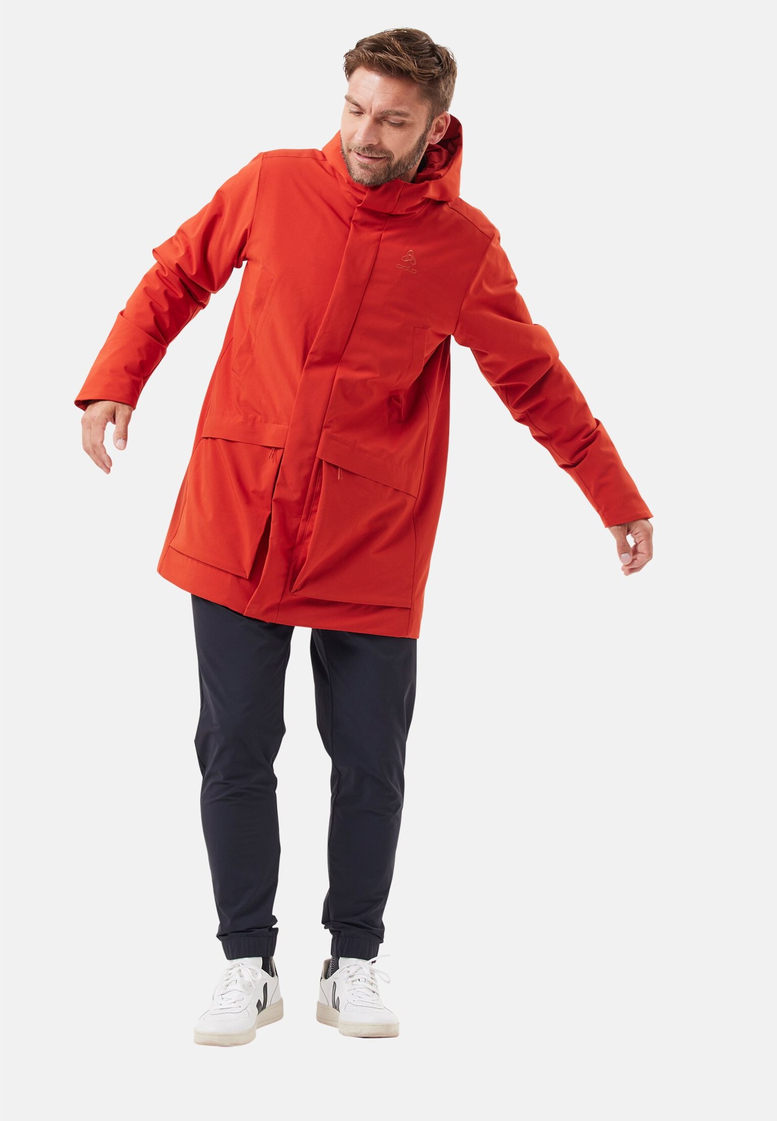 The Halden S-Thermic parka in ketchup | Odlo