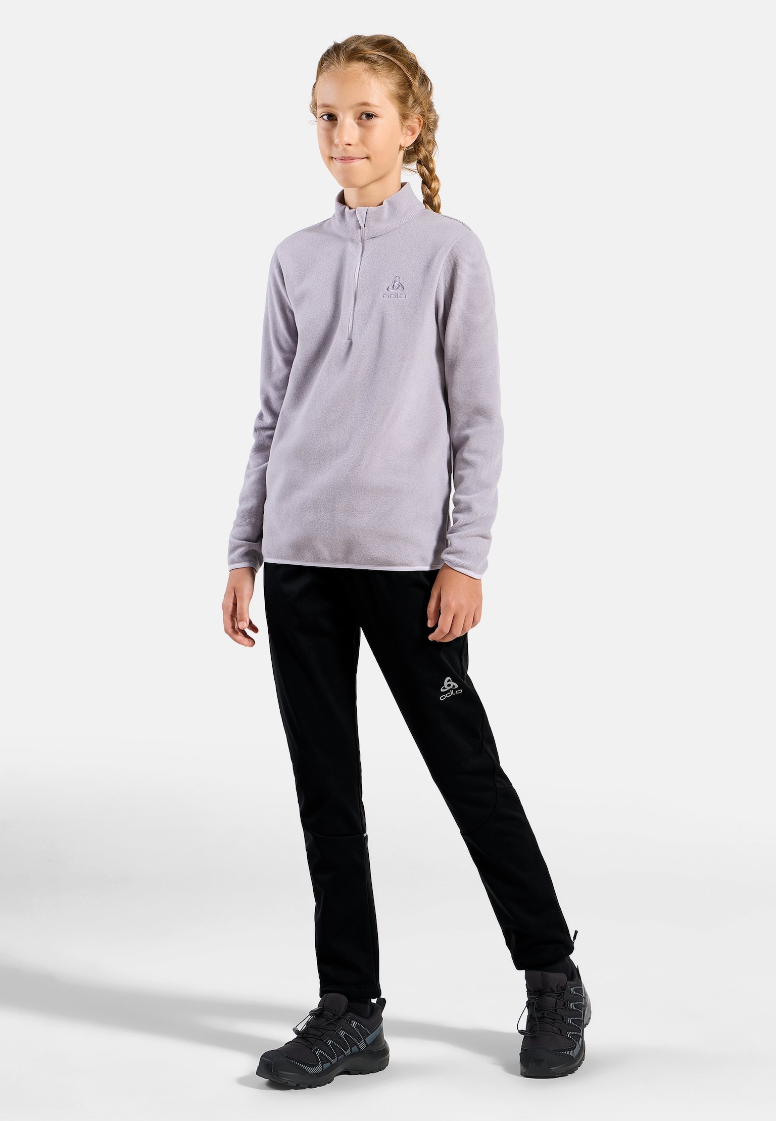 The Roy kids' stripe half-zip mid layer