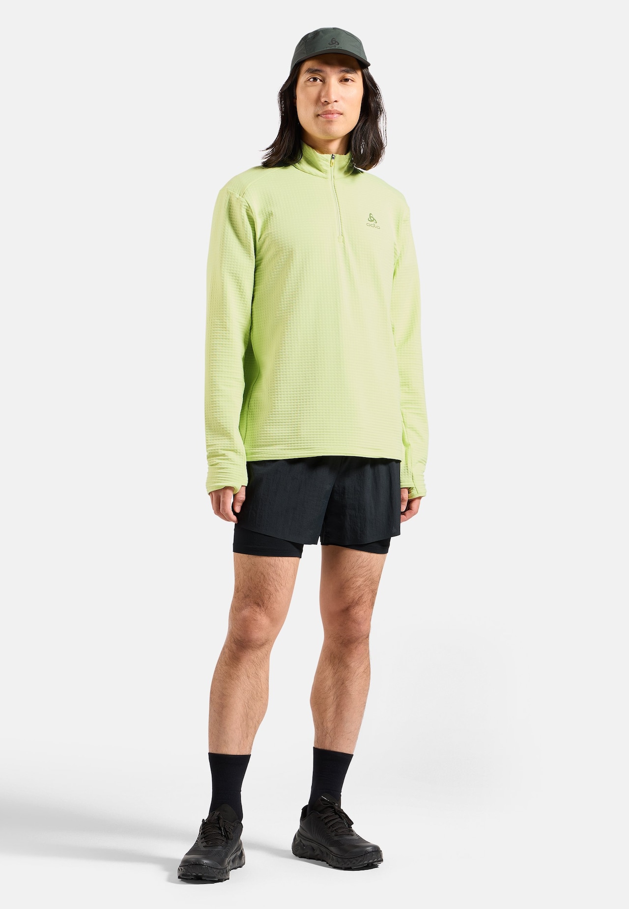 Felpa da running Essential Thermal a mezza zip