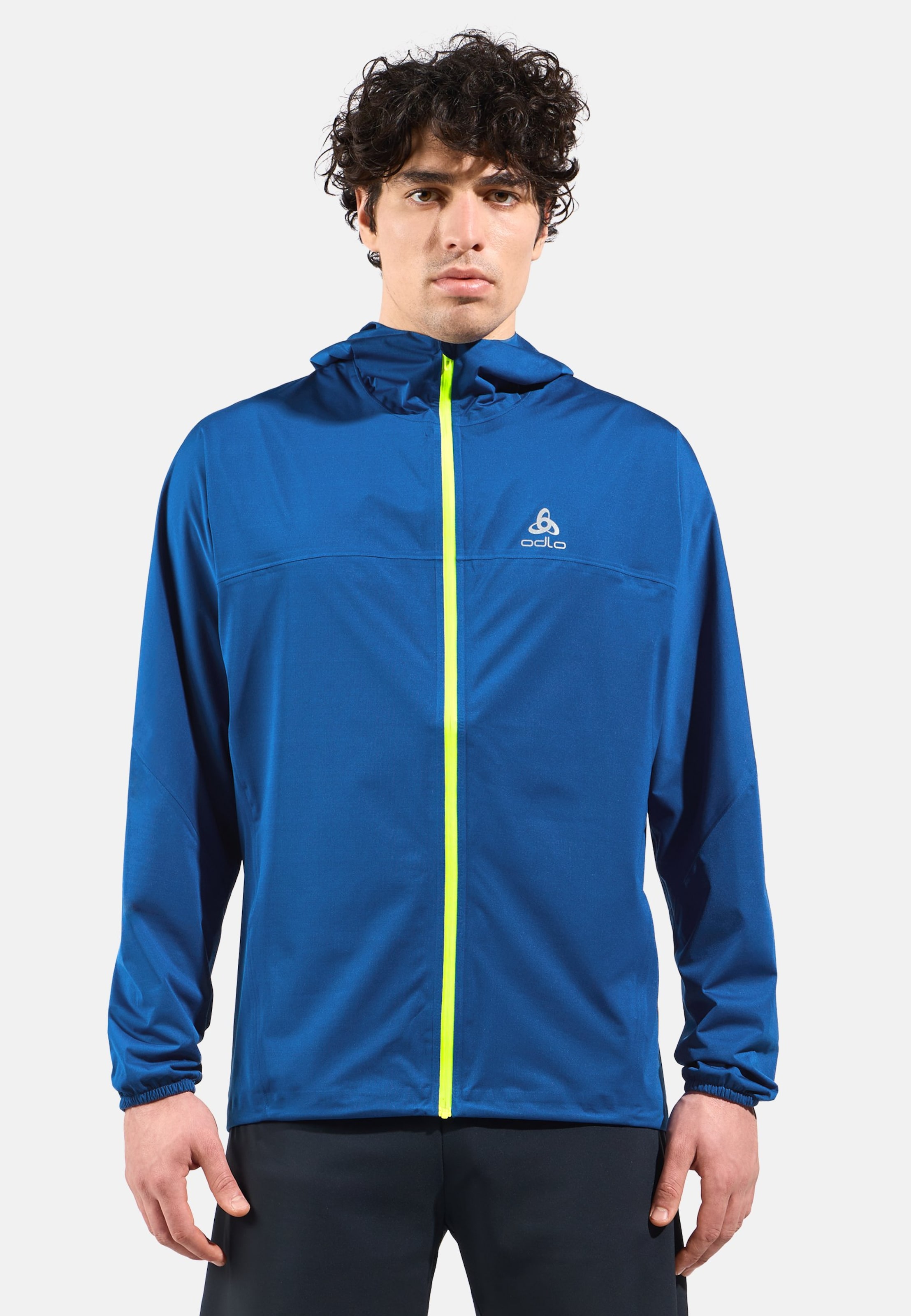 Odlo Wasserdichte X-Alp Performance Knit Laufjacke für Herren, S, blau