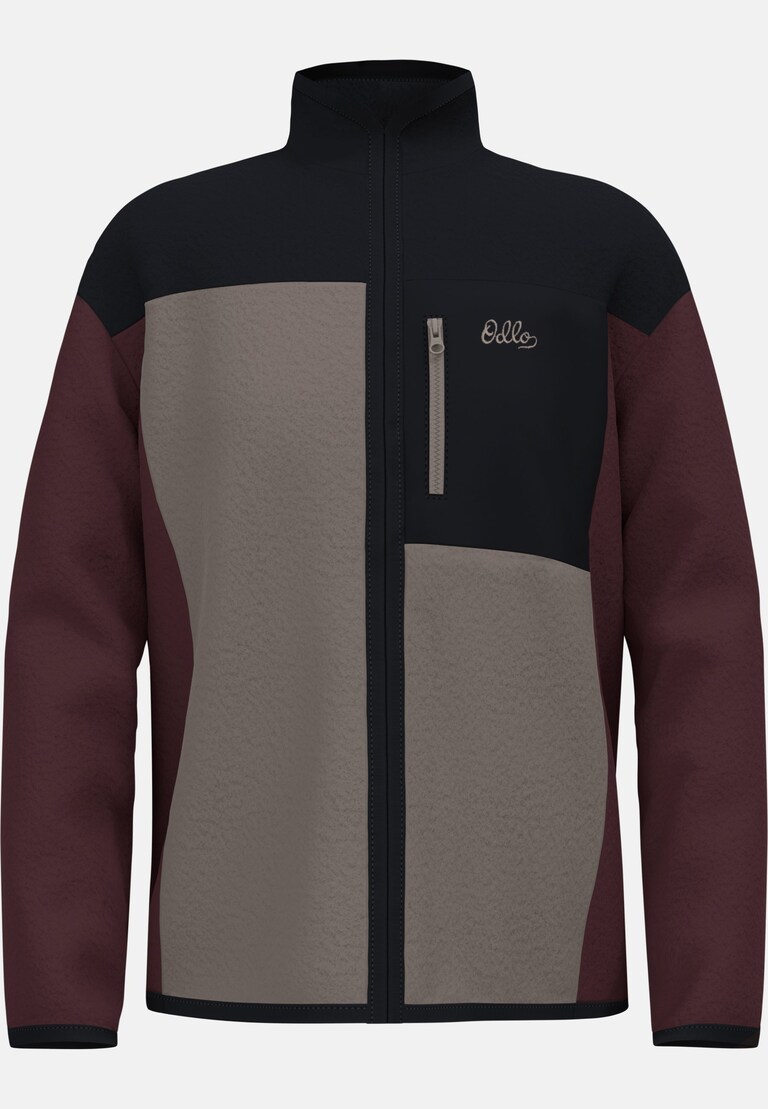 The Essentials kids' colourblock full-zip mid layer