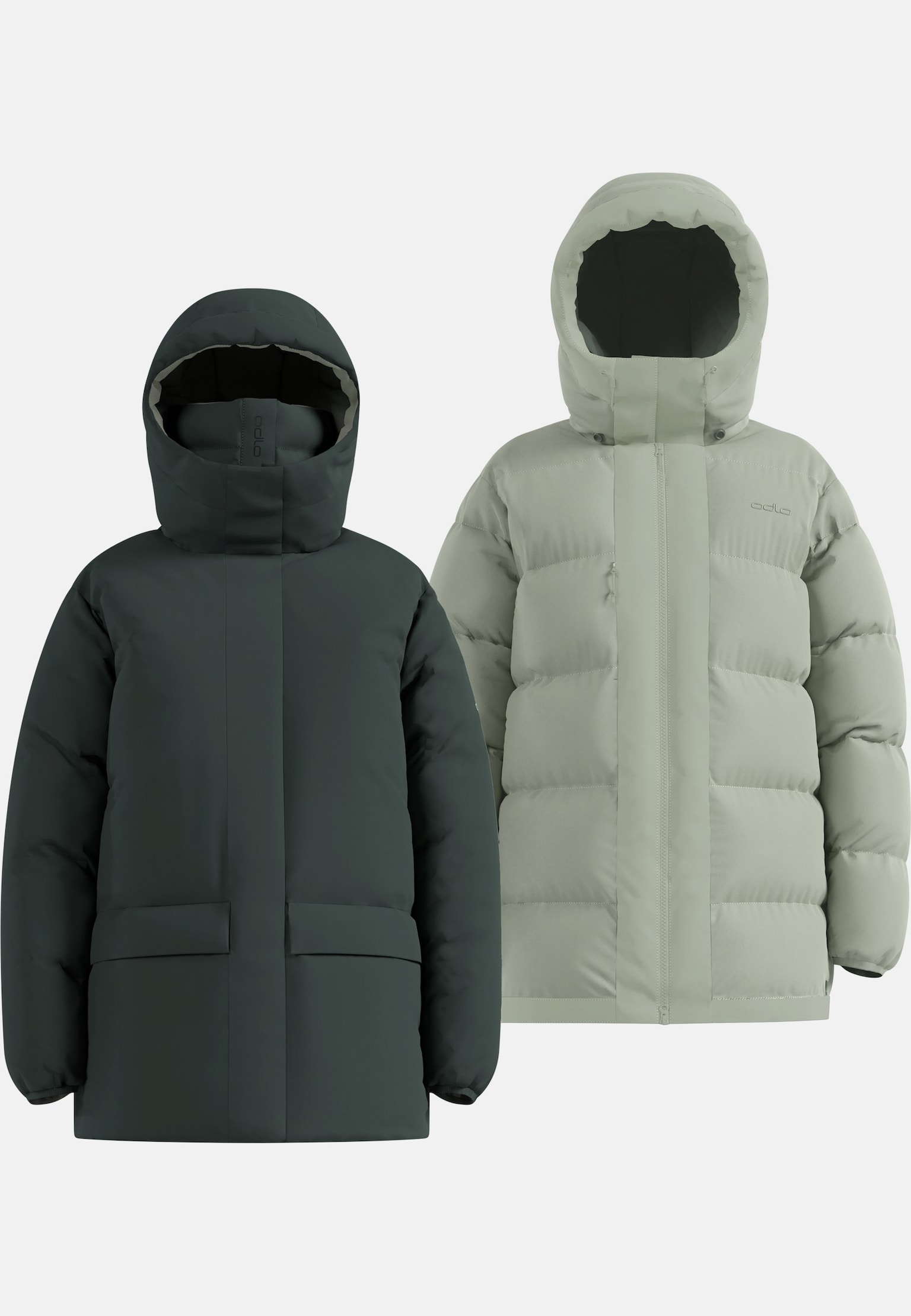 The Ascent reversible down hooded parka