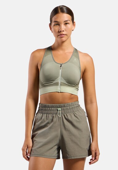 The Seamless zip high-support sports bra