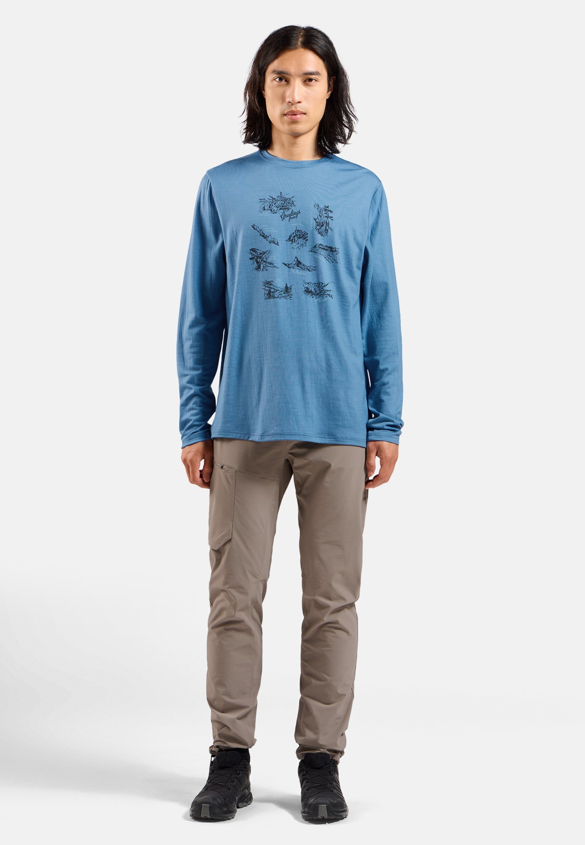 Odlo Damen Ascent Merino 200 Norway Hiking Shirt - Langarm Aus Merinowolle, Temperaturregulierend & Geruchsneutral - Perfekt Zum Wandern