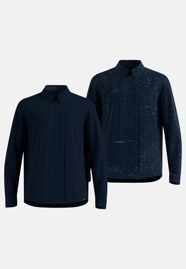 Transition Insulated Long-Sleeve Shirt in dark sapphire | Odlo