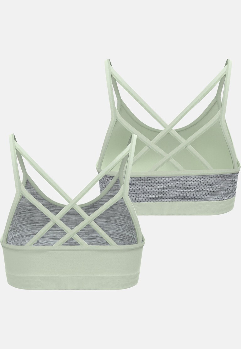 The Seamless soft-support reversible sports bra